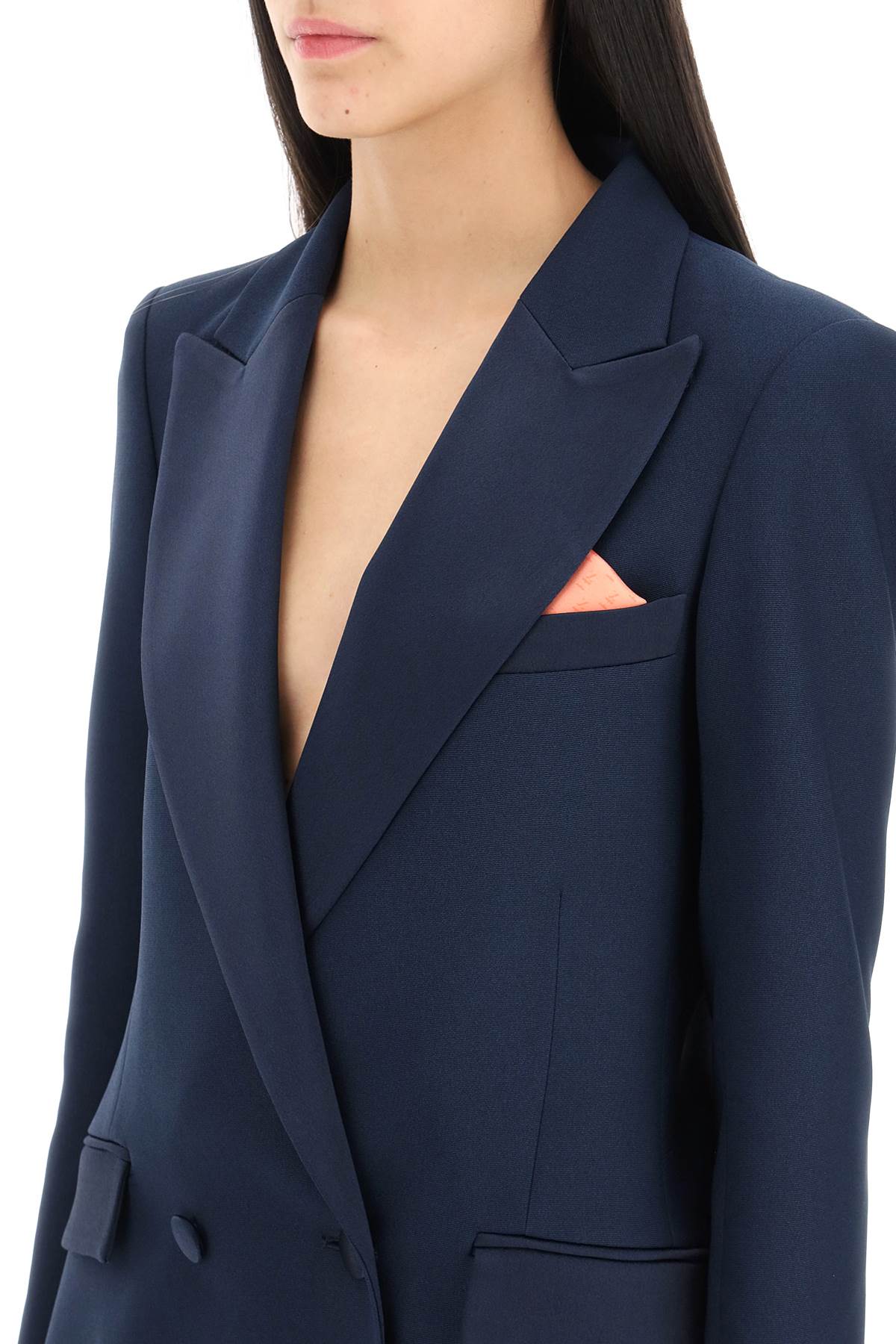 Hebe Studio Hebe studio bianca blazer in cady and satin