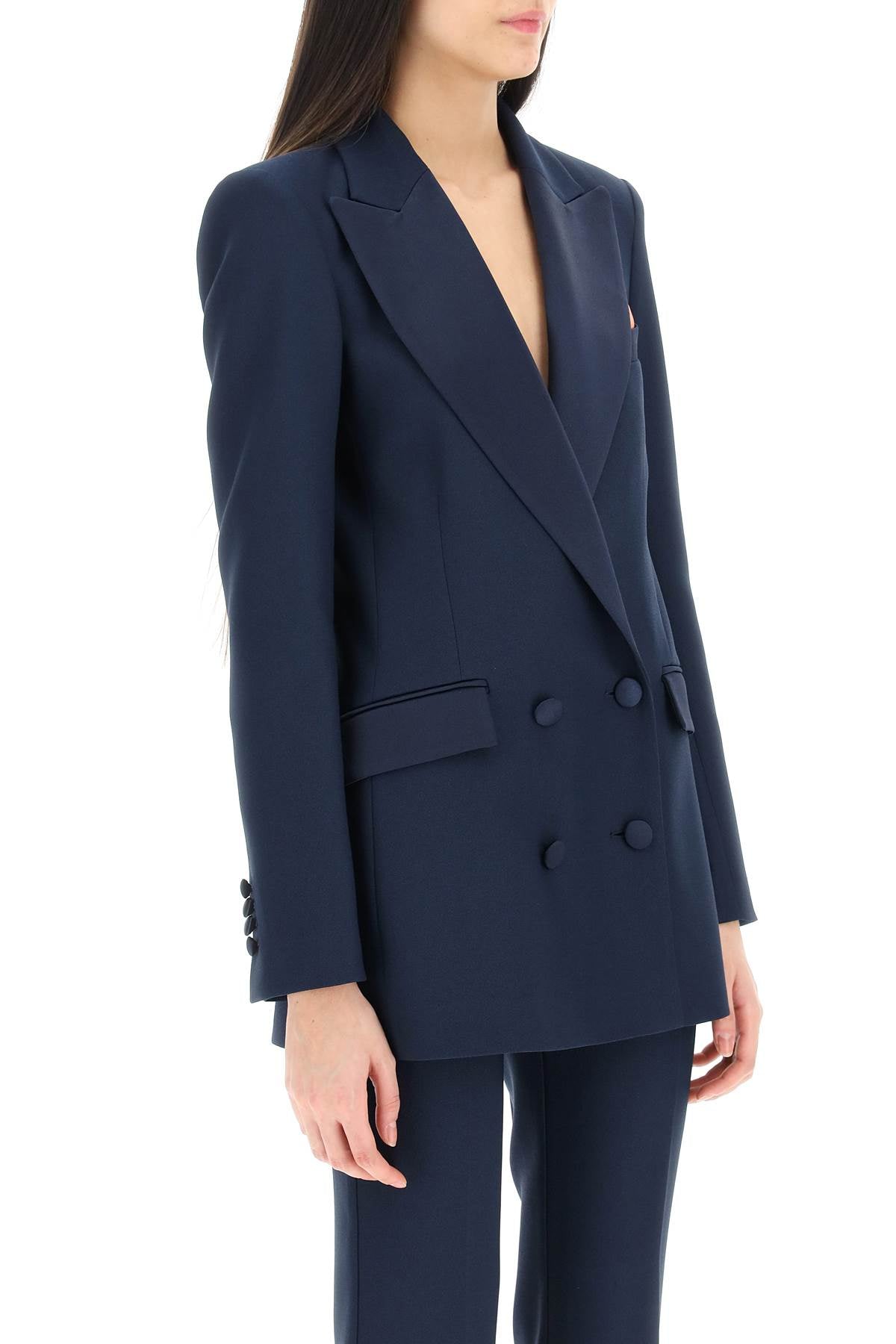 Hebe Studio Hebe studio bianca blazer in cady and satin