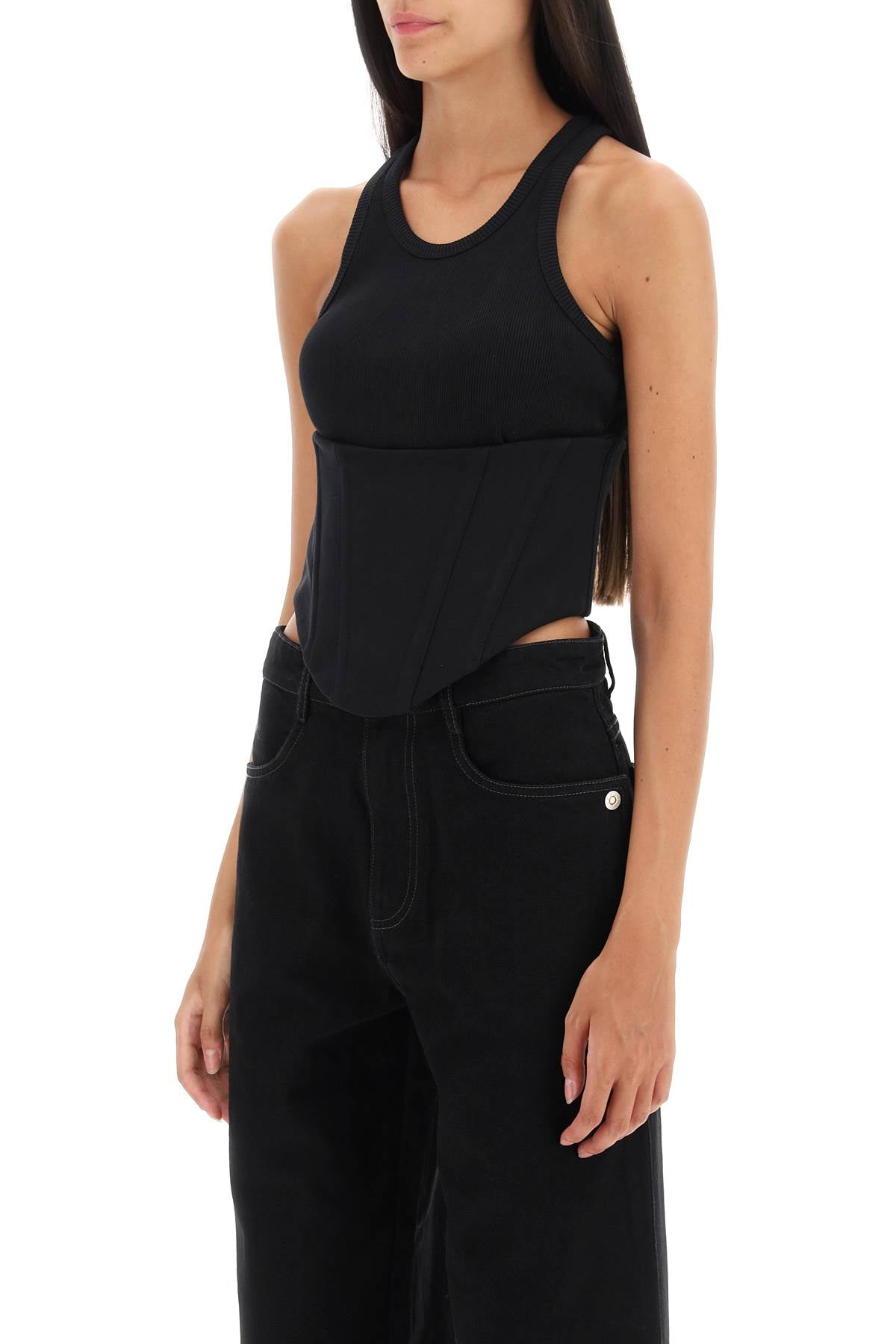 Dion Lee Dion lee tank top with underbust corset