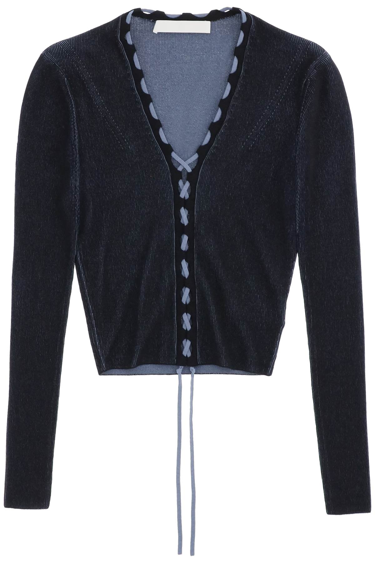 Dion Lee Dion lee two-tone lace-up cardigan