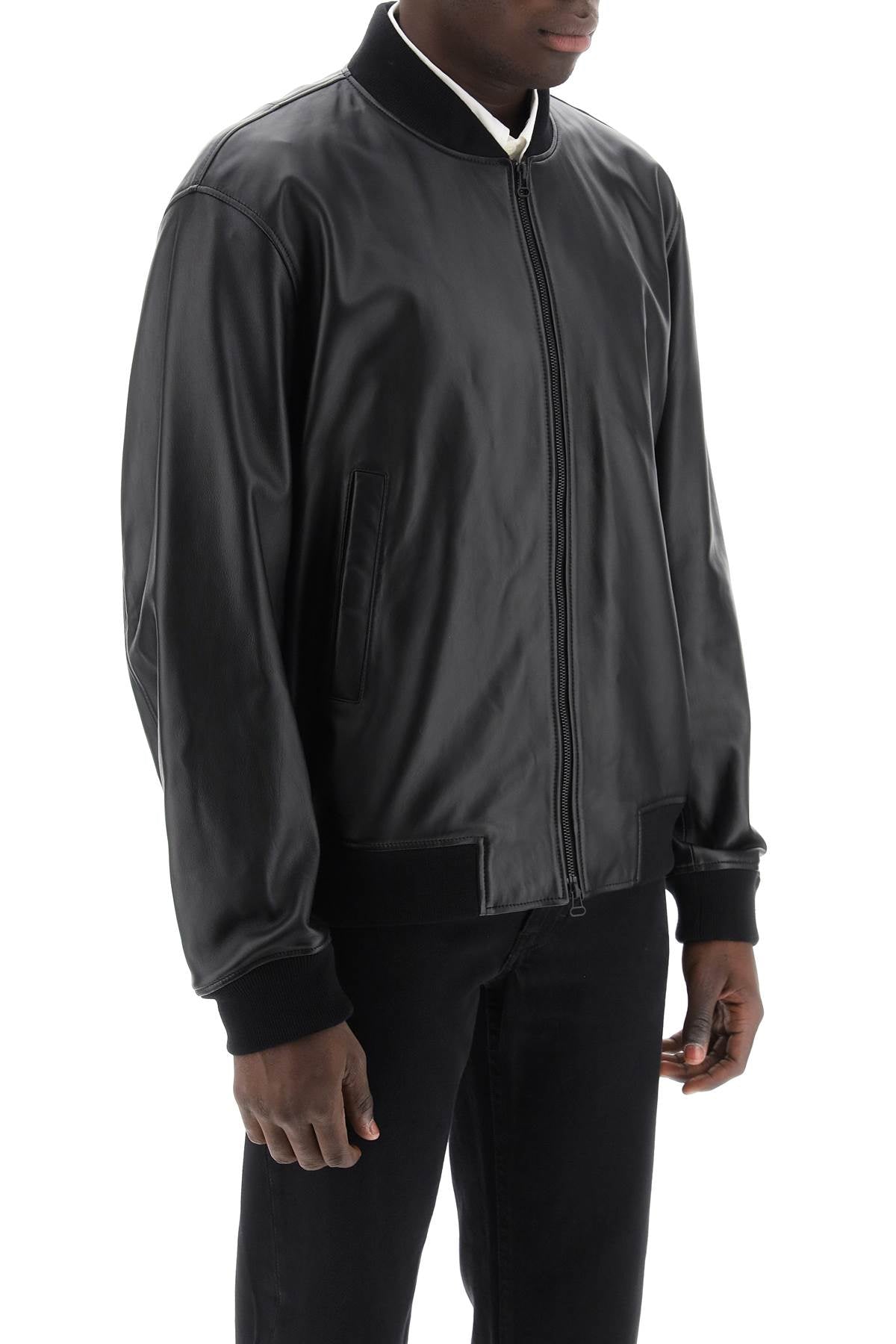 Closed Closed leather bomber jacket