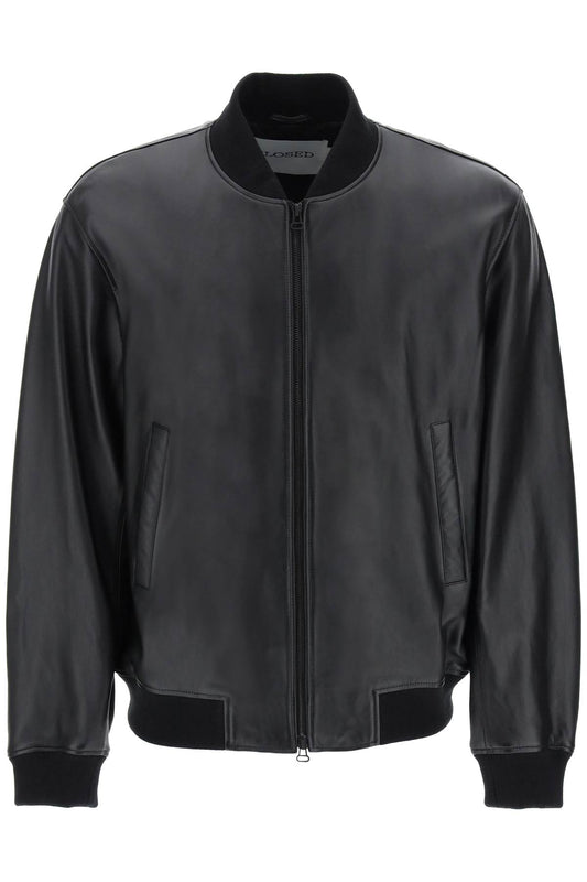 Closed Closed leather bomber jacket