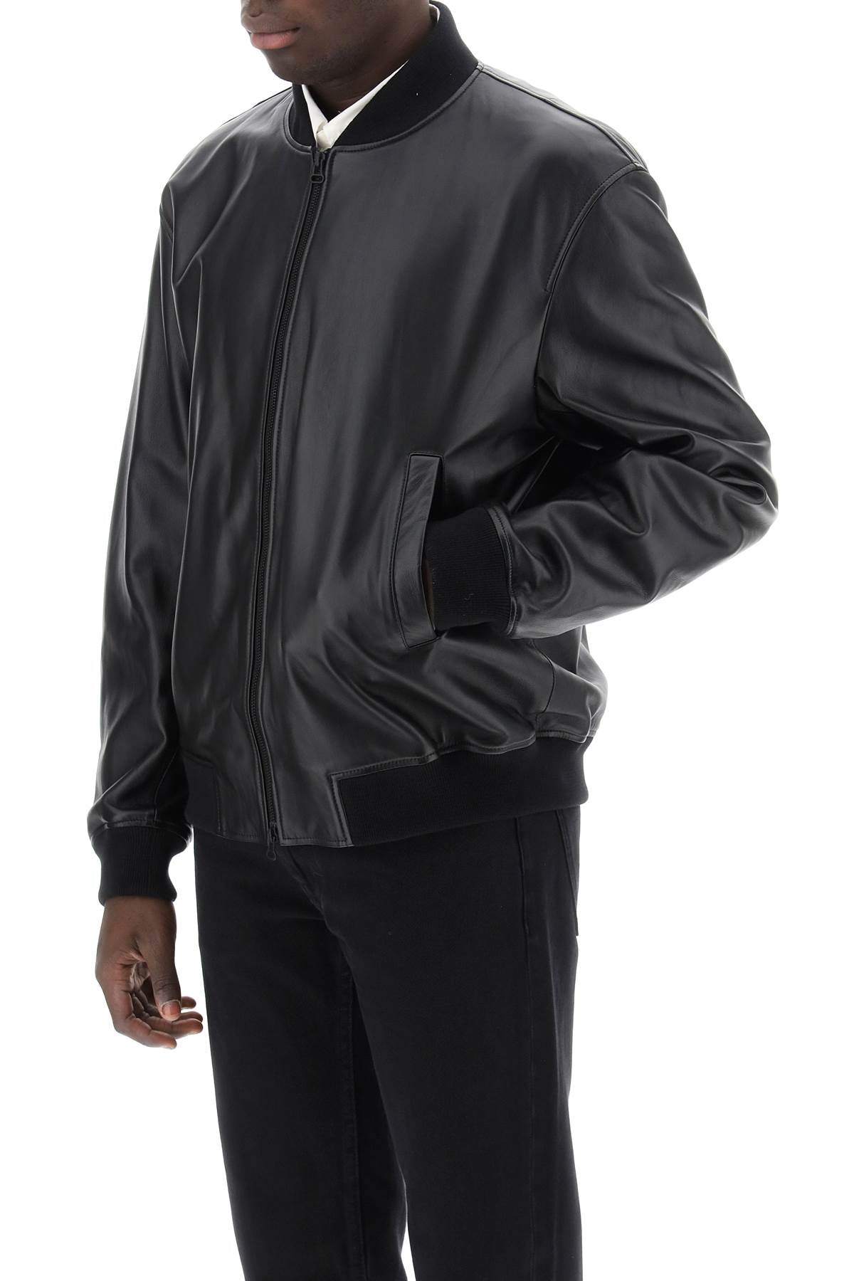 Closed Closed leather bomber jacket