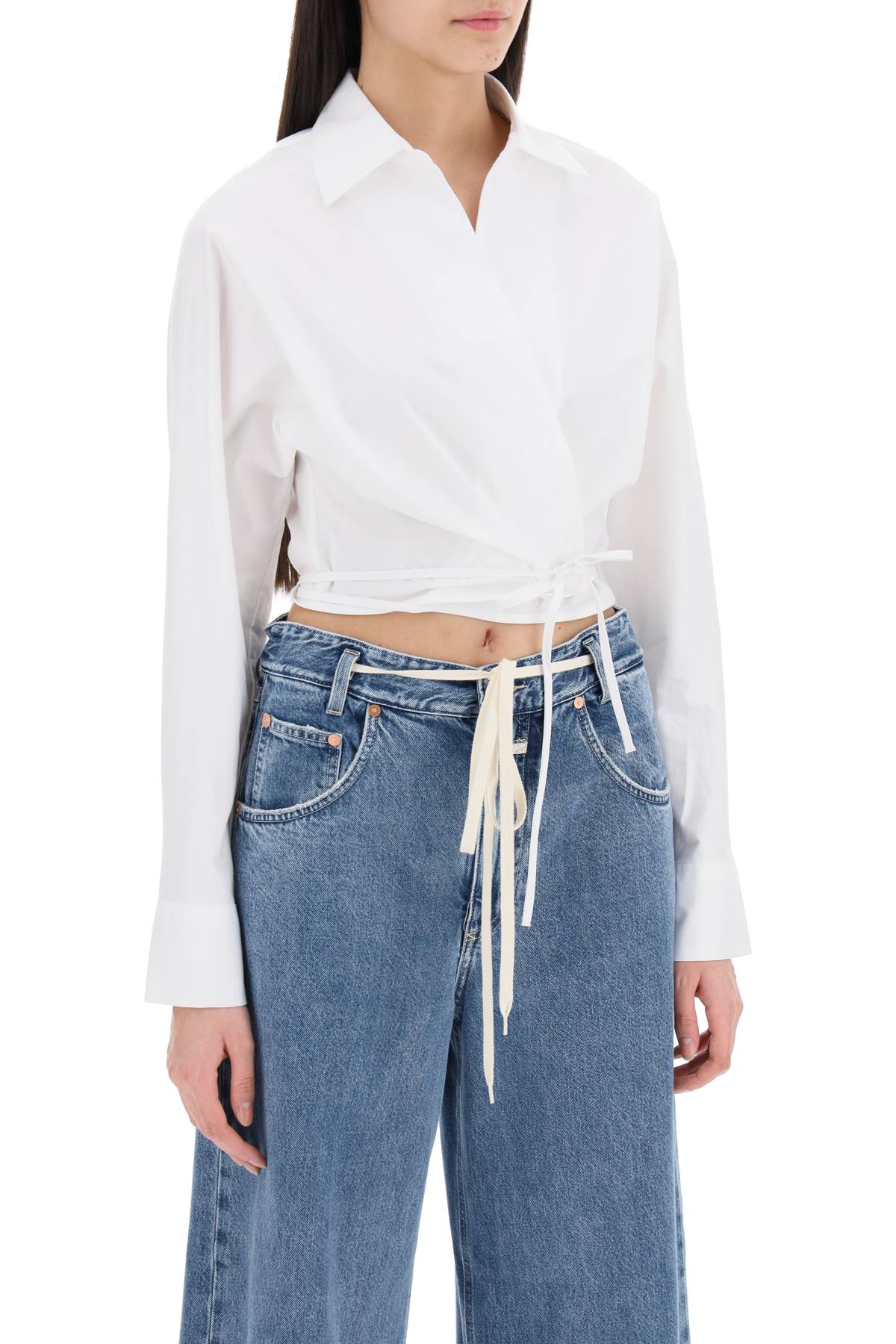 Closed Closed crossed cropped shirt with