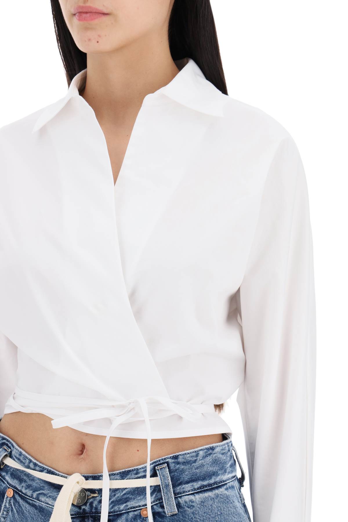 Closed Closed crossed cropped shirt with