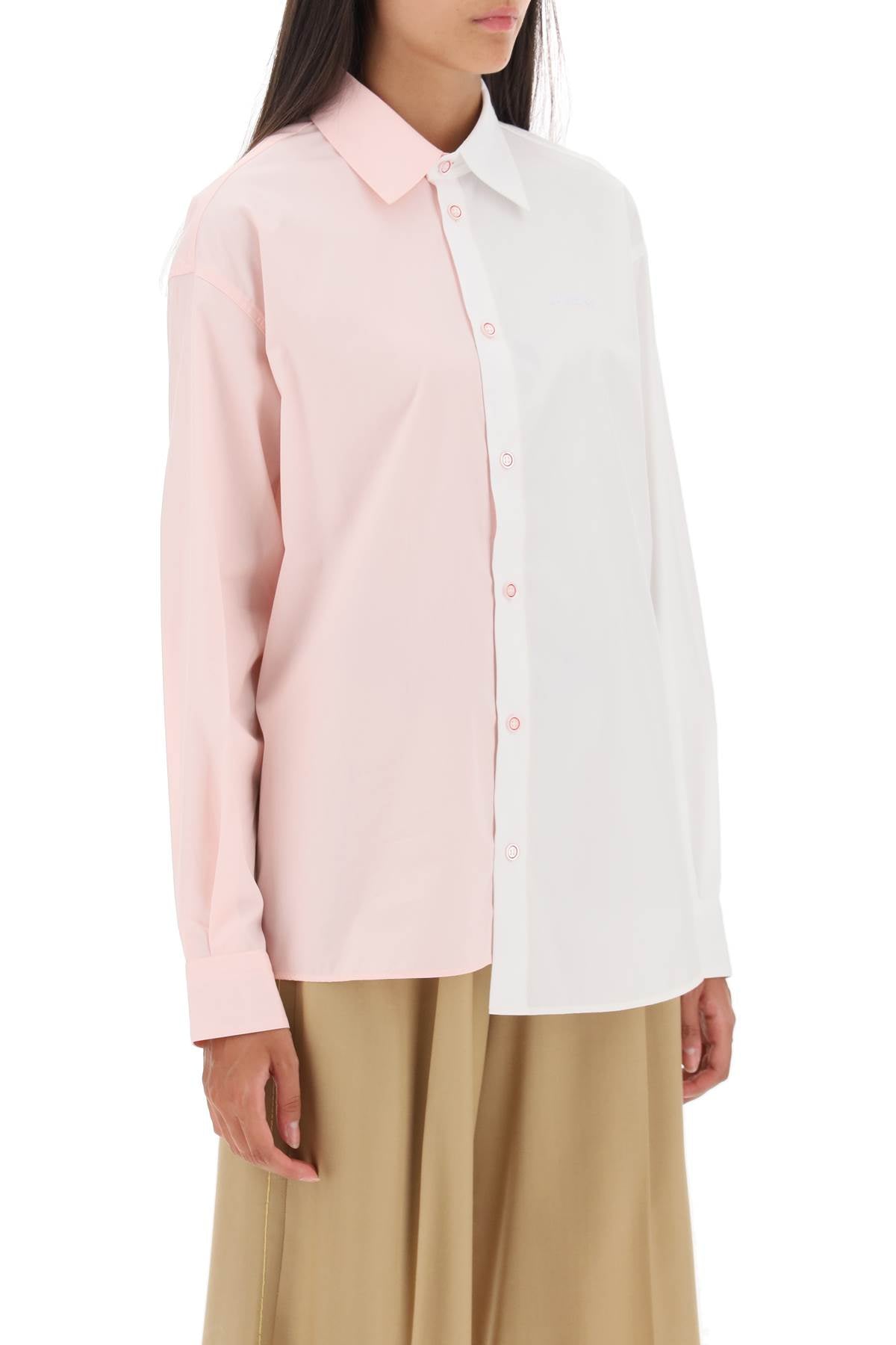 Marni Marni asymmetrical two-tone shirt