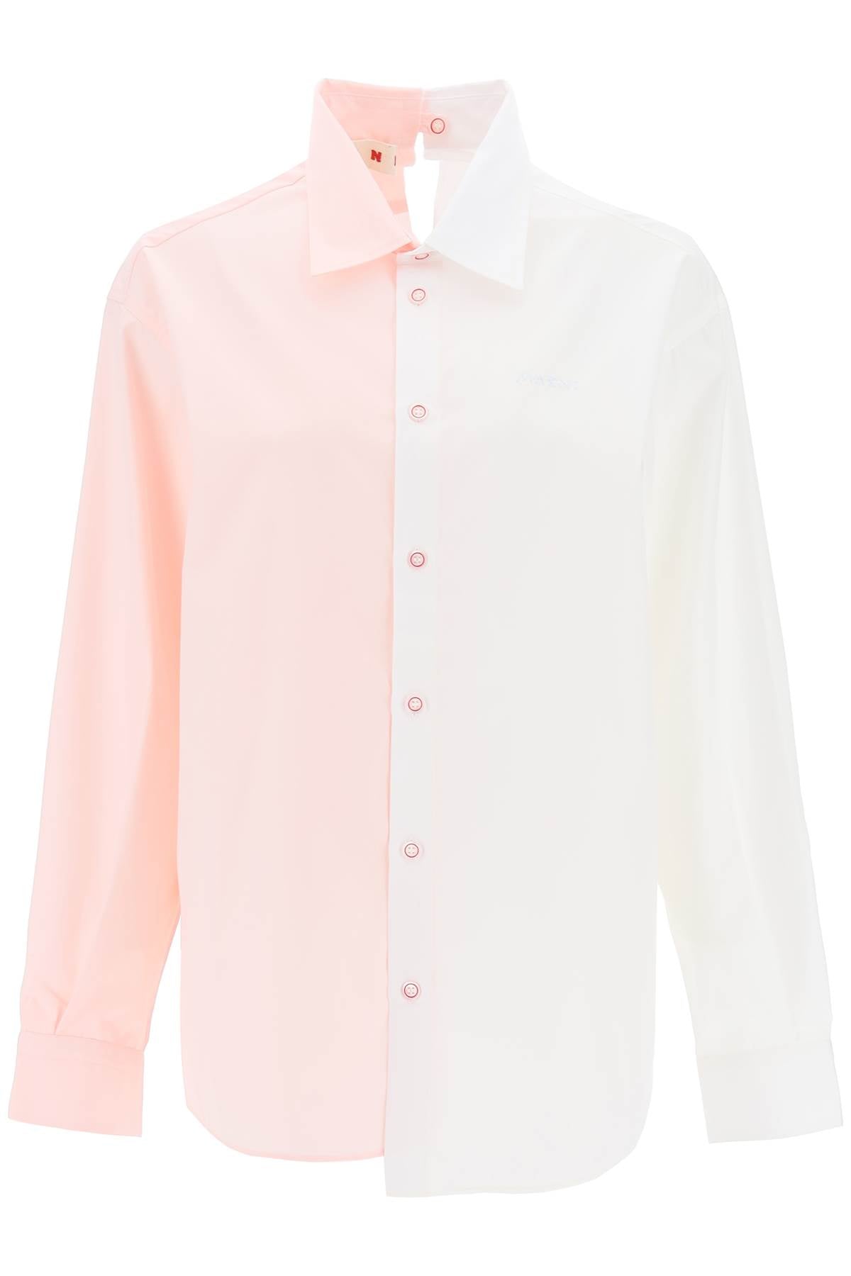 Marni Marni asymmetrical two-tone shirt