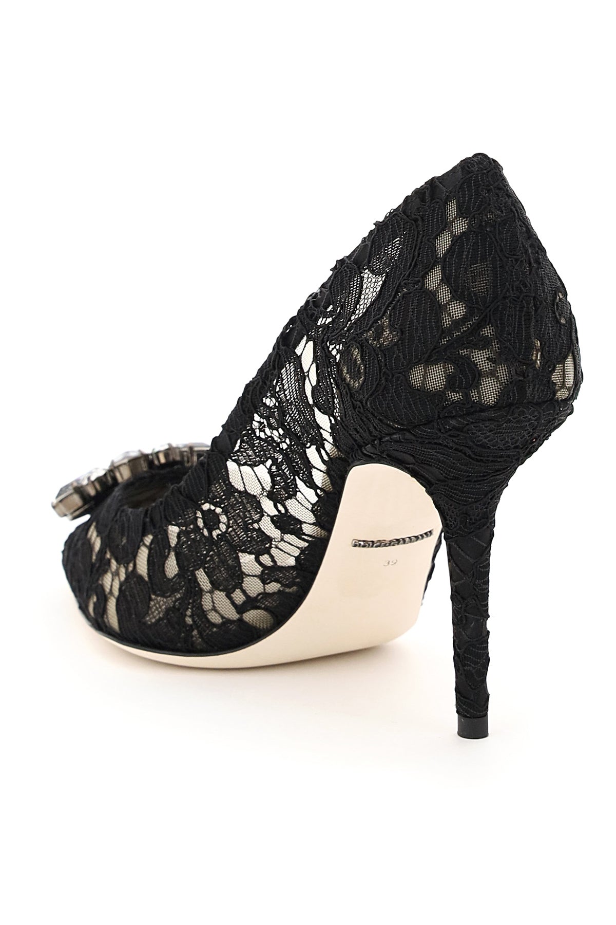 Dolce & Gabbana Dolce & gabbana lace bellucci pumps with broche