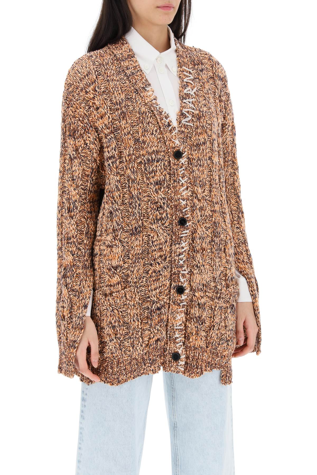 Marni Marni mouliné cardigan with embroideries