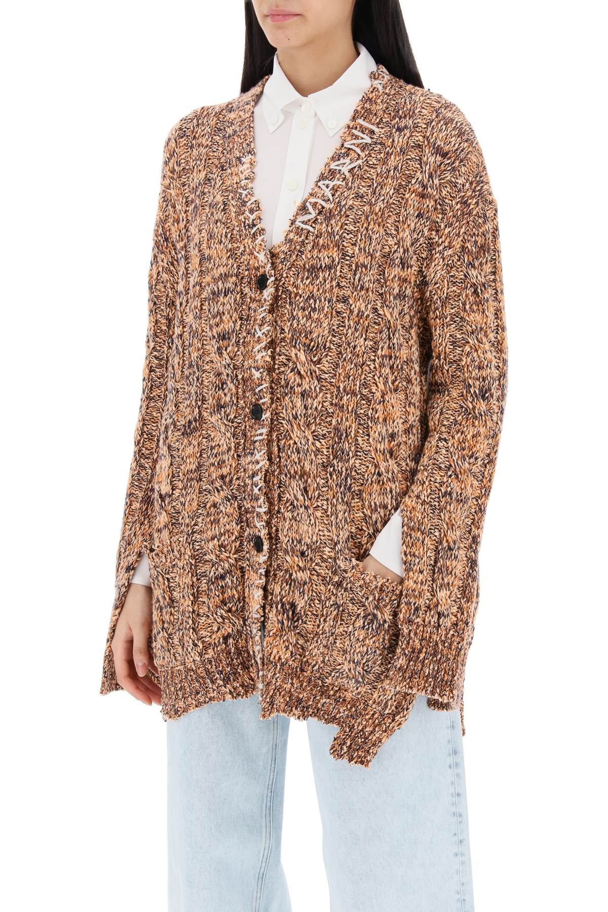 Marni Marni mouliné cardigan with embroideries