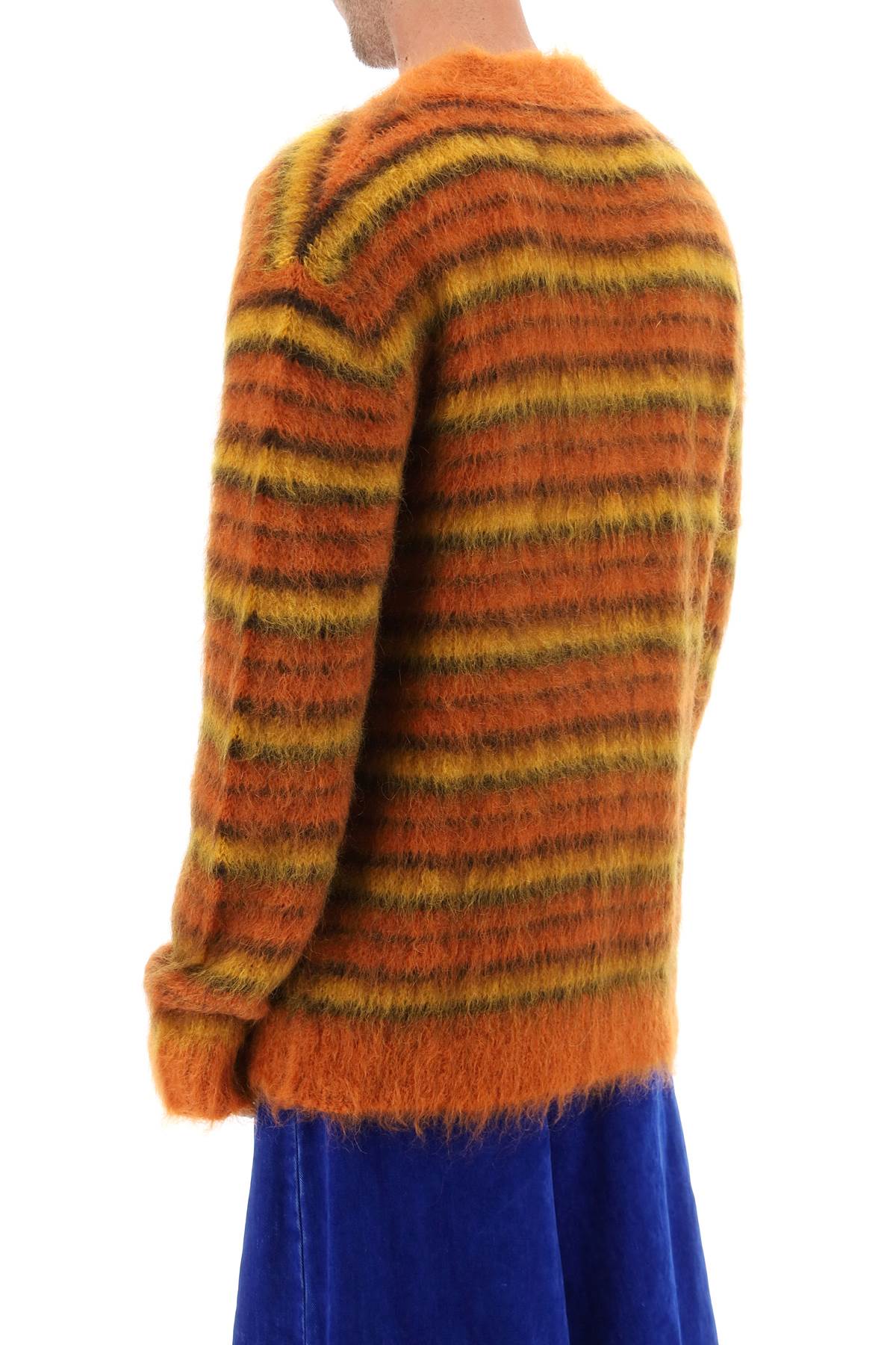 Marni Marni cardigan in striped brushed mohair