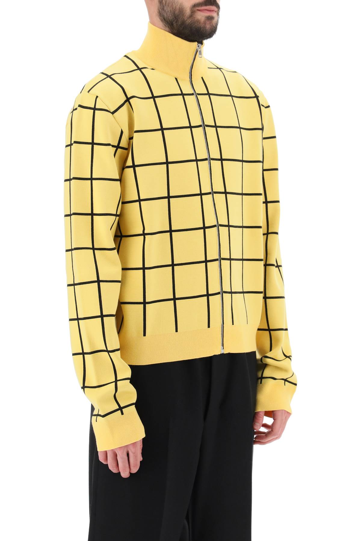 Marni Marni zip-up cardigan with check motif