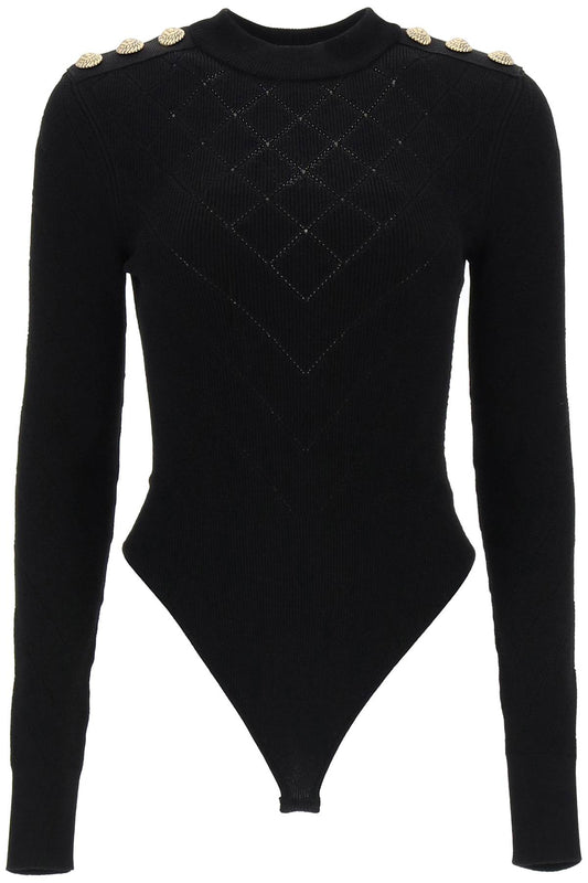 Balmain Balmain knitted bodysuit with embossed buttons