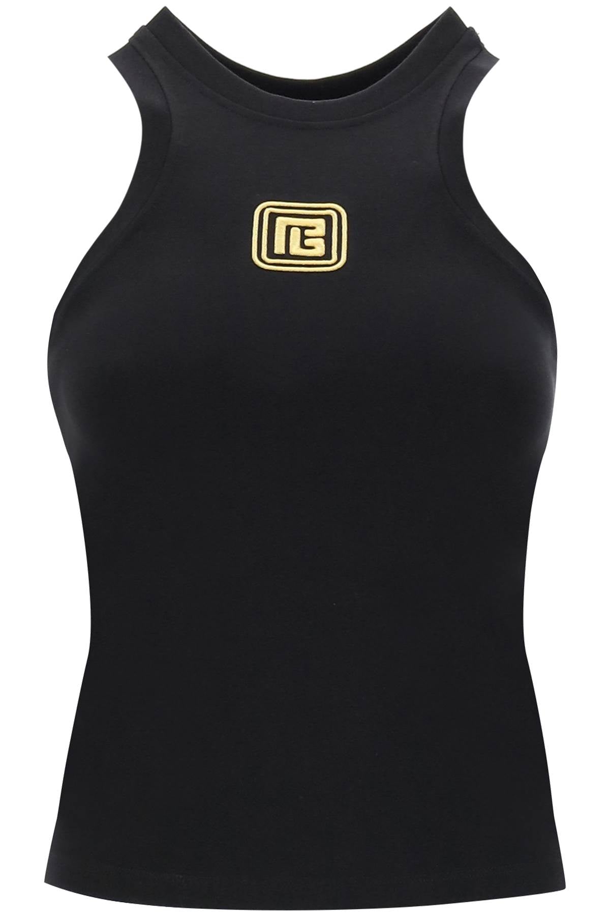 Balmain Balmain tank top with pb embroidery