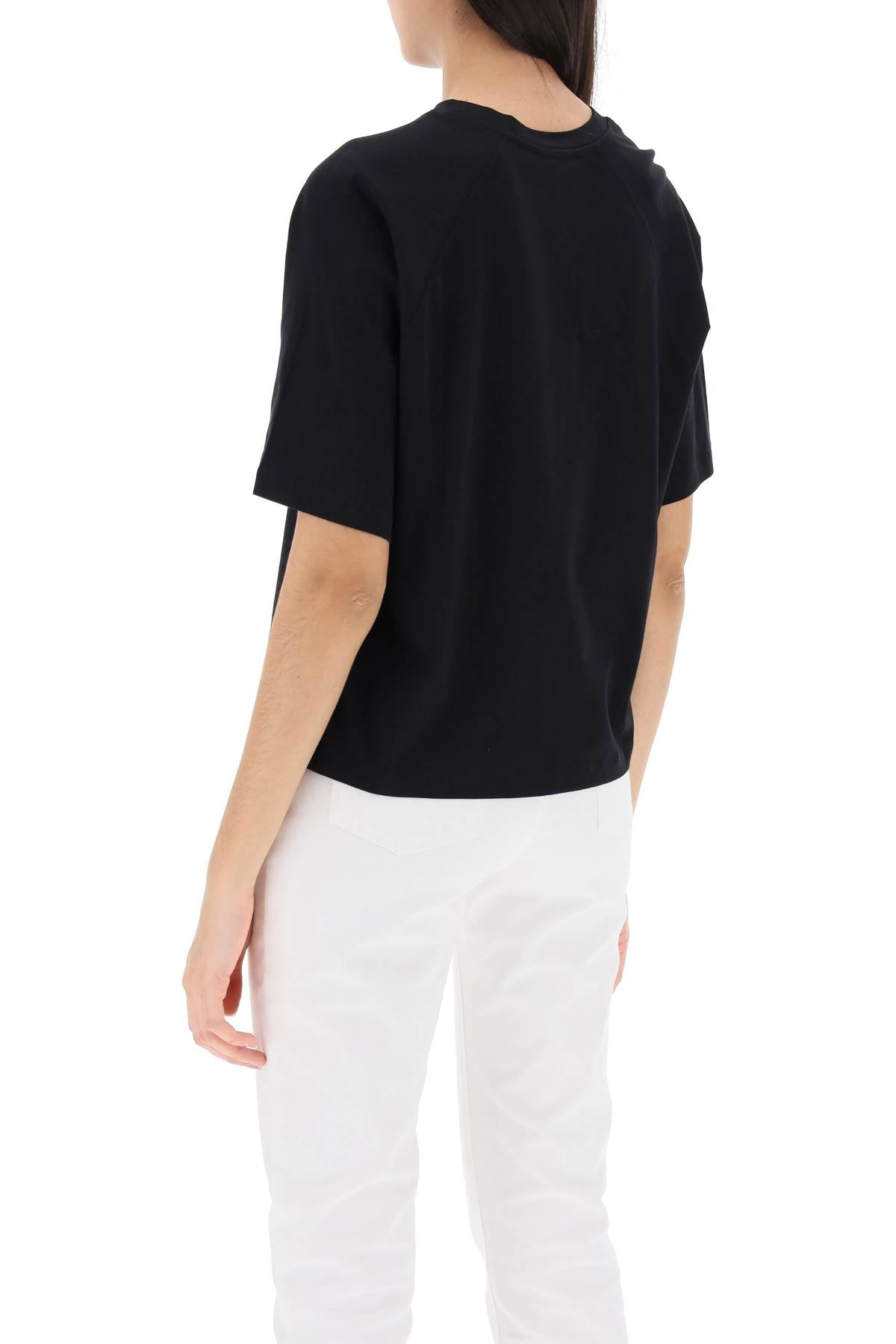 Balmain Balmain cropped t-shirt with logo embroidery