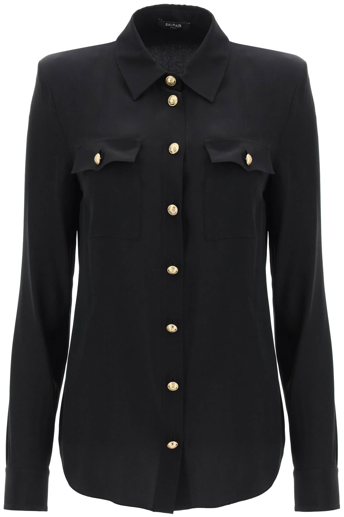 Balmain Balmain silk shirt with padded shoulders