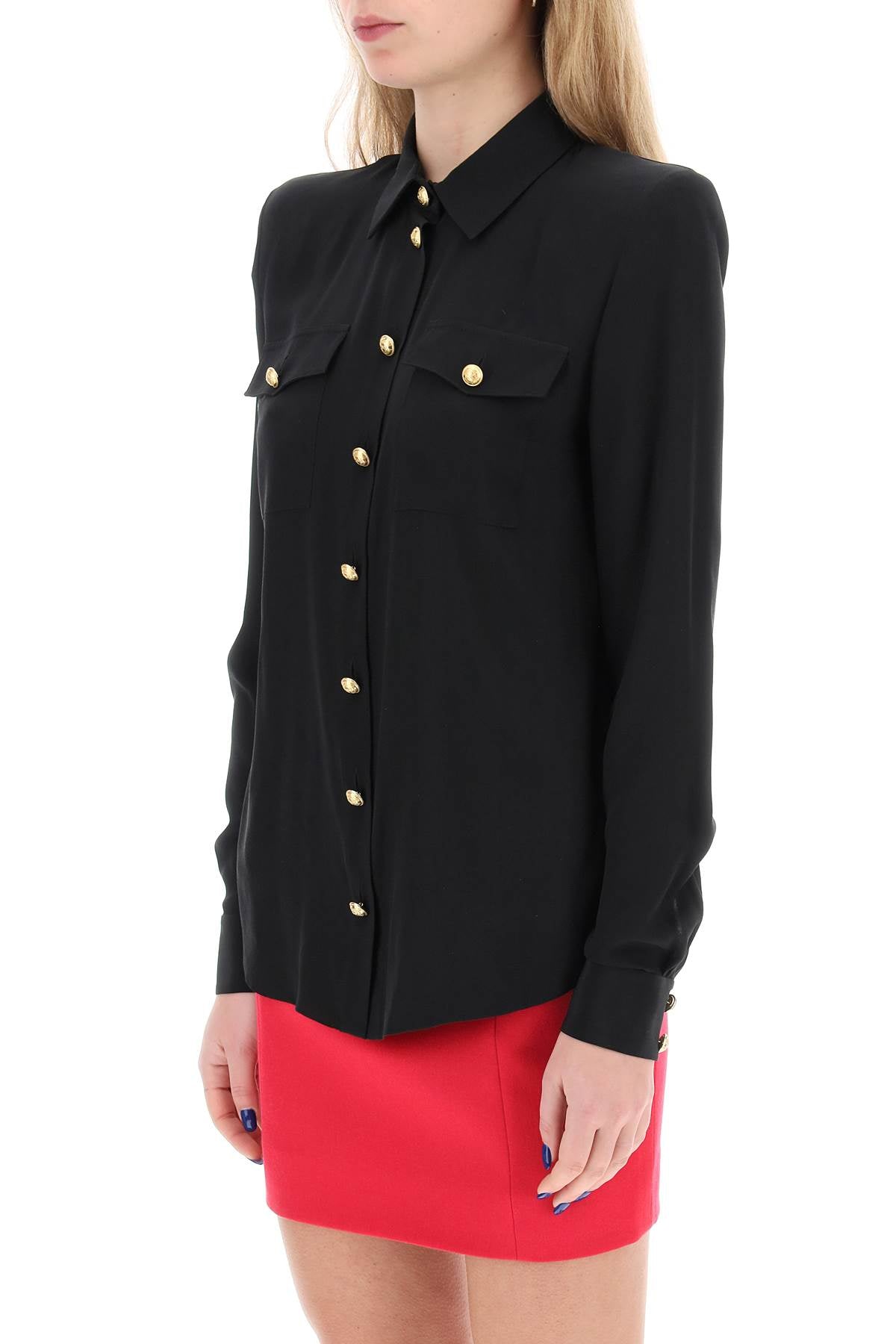 Balmain Balmain silk shirt with padded shoulders