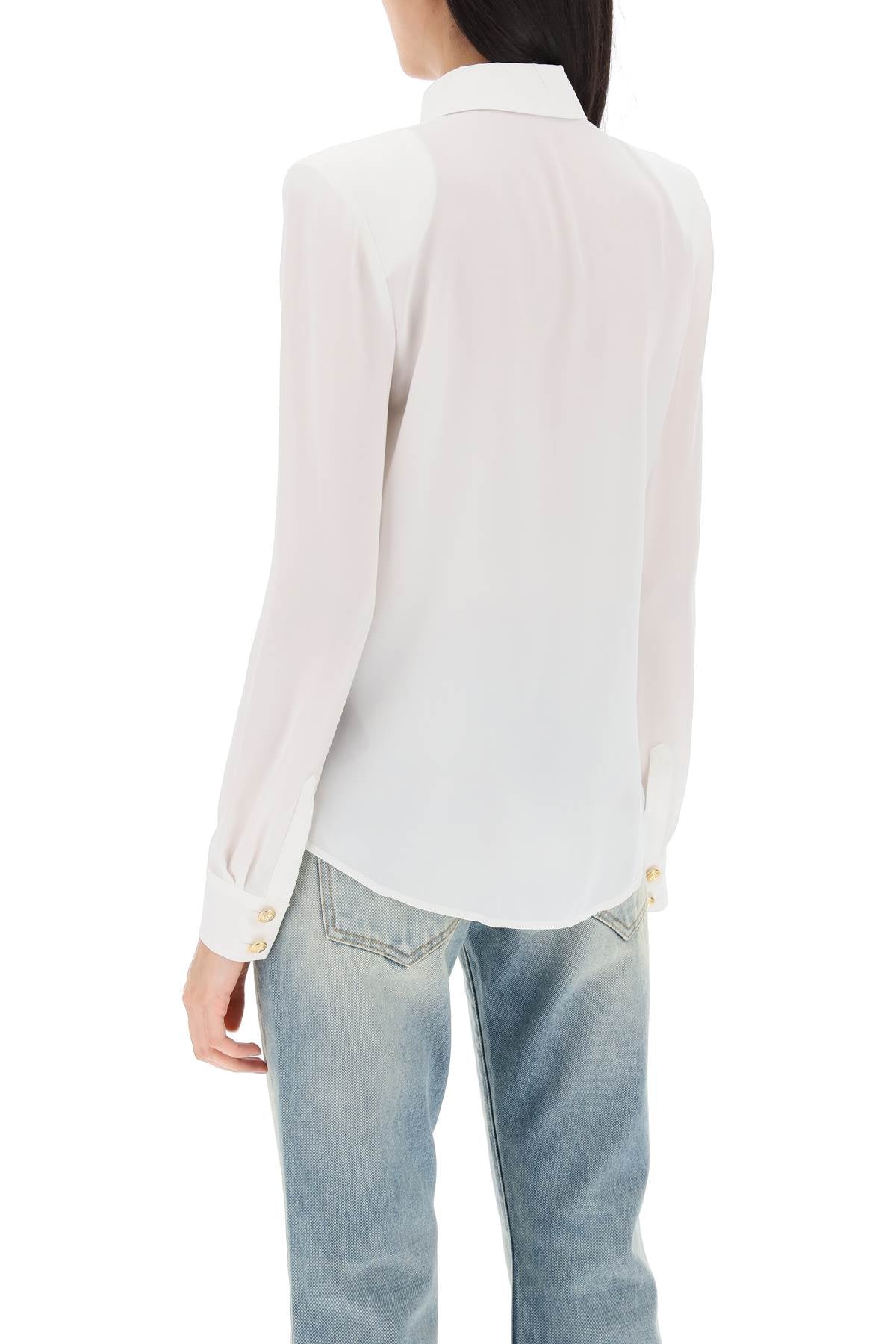 Balmain Balmain silk shirt with padded shoulders