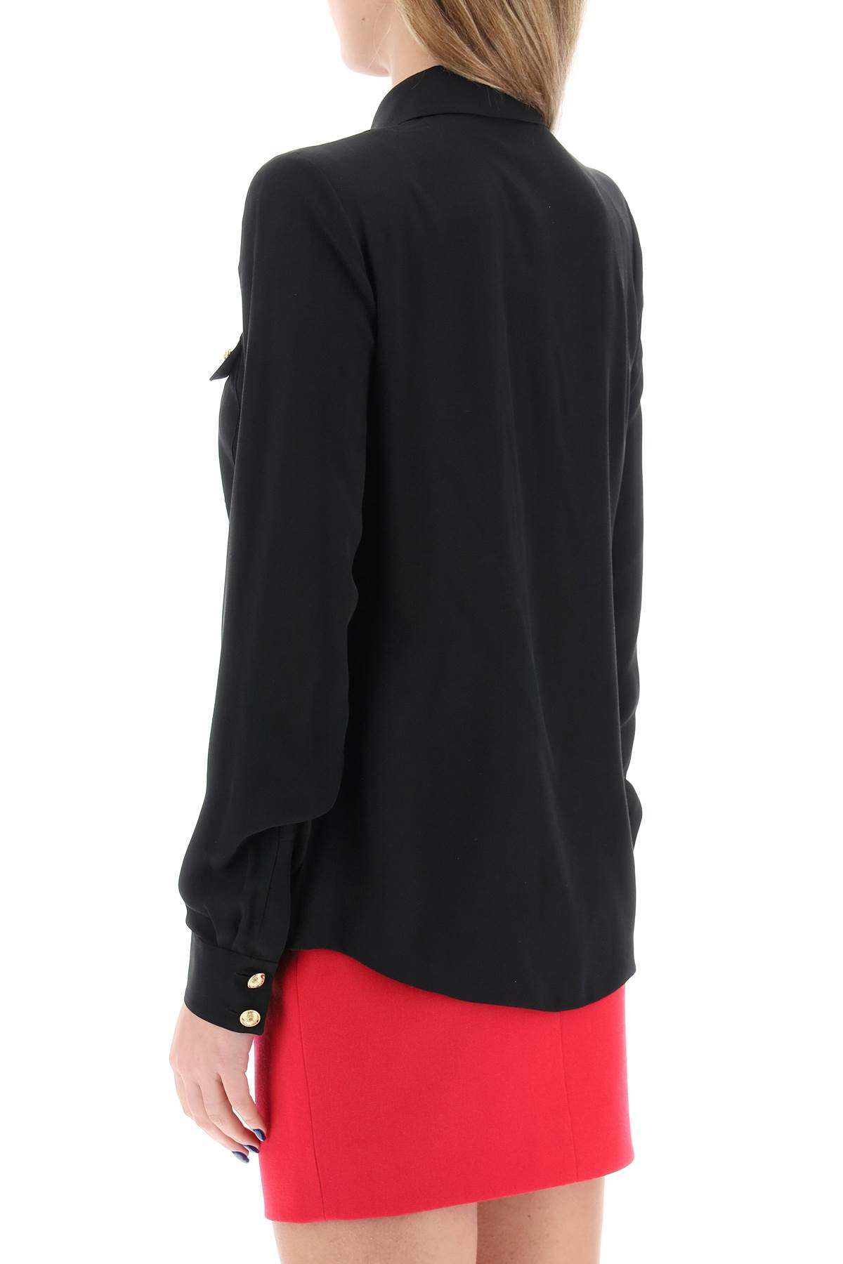 Balmain Balmain silk shirt with padded shoulders