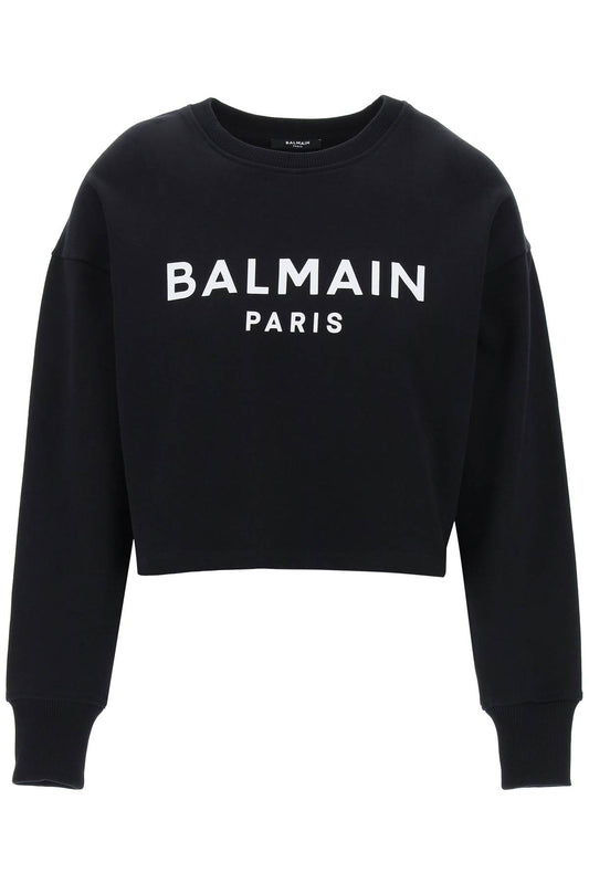 Balmain Balmain cropped sweatshirt with flocked logo