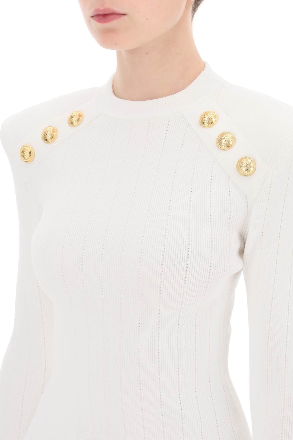 Balmain Balmain crew-neck sweater with buttons