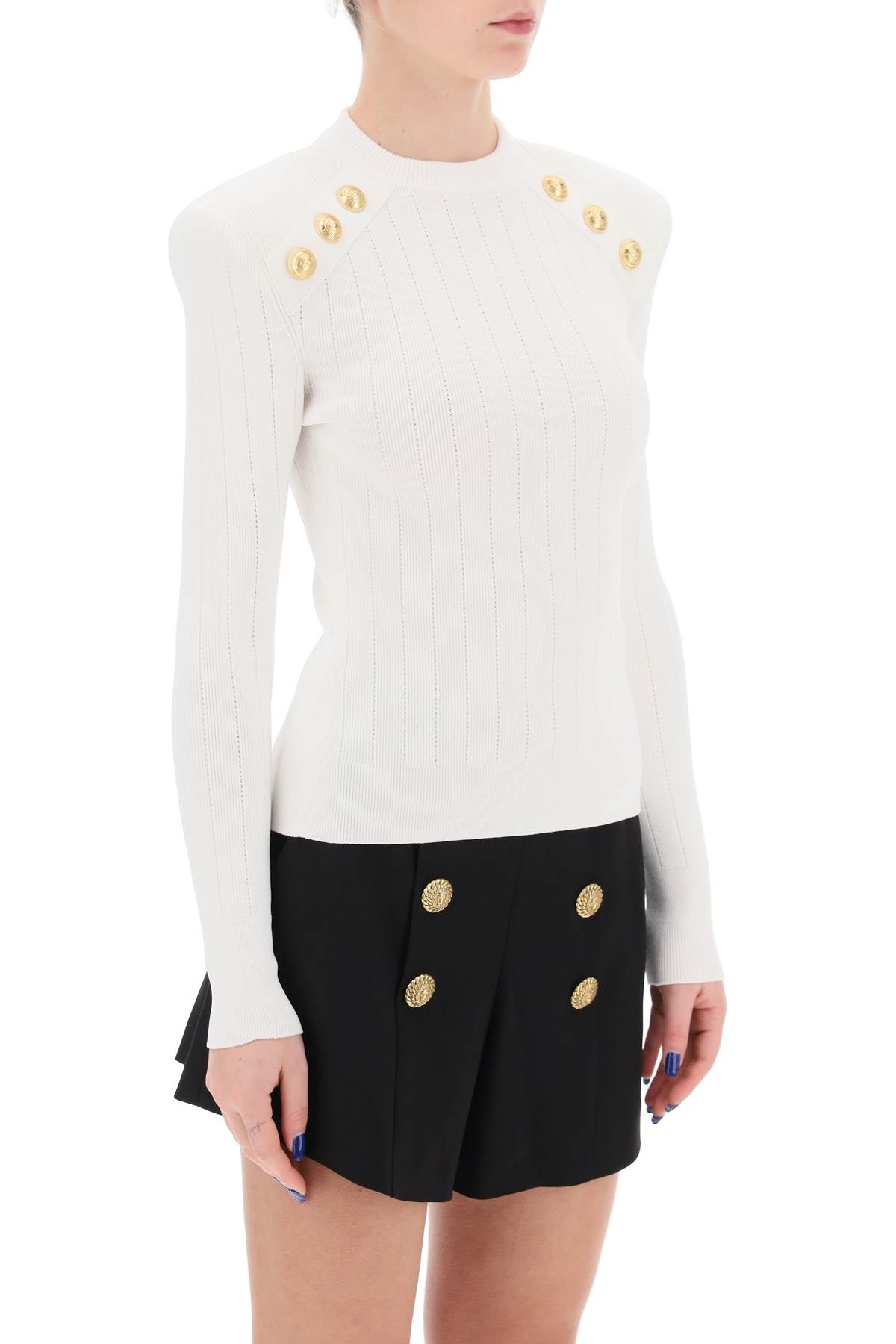 Balmain Balmain crew-neck sweater with buttons