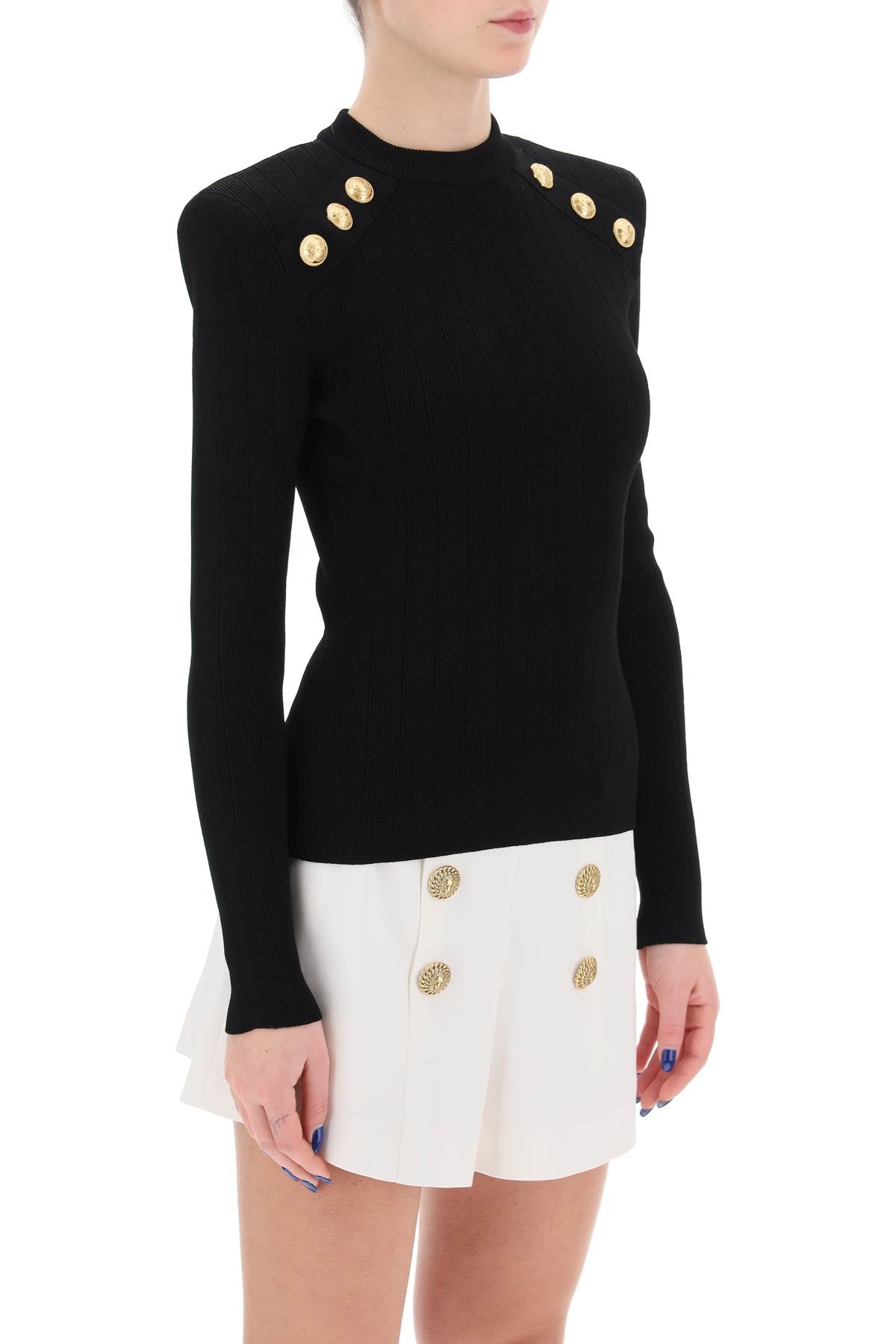 Balmain Balmain crew-neck sweater with buttons