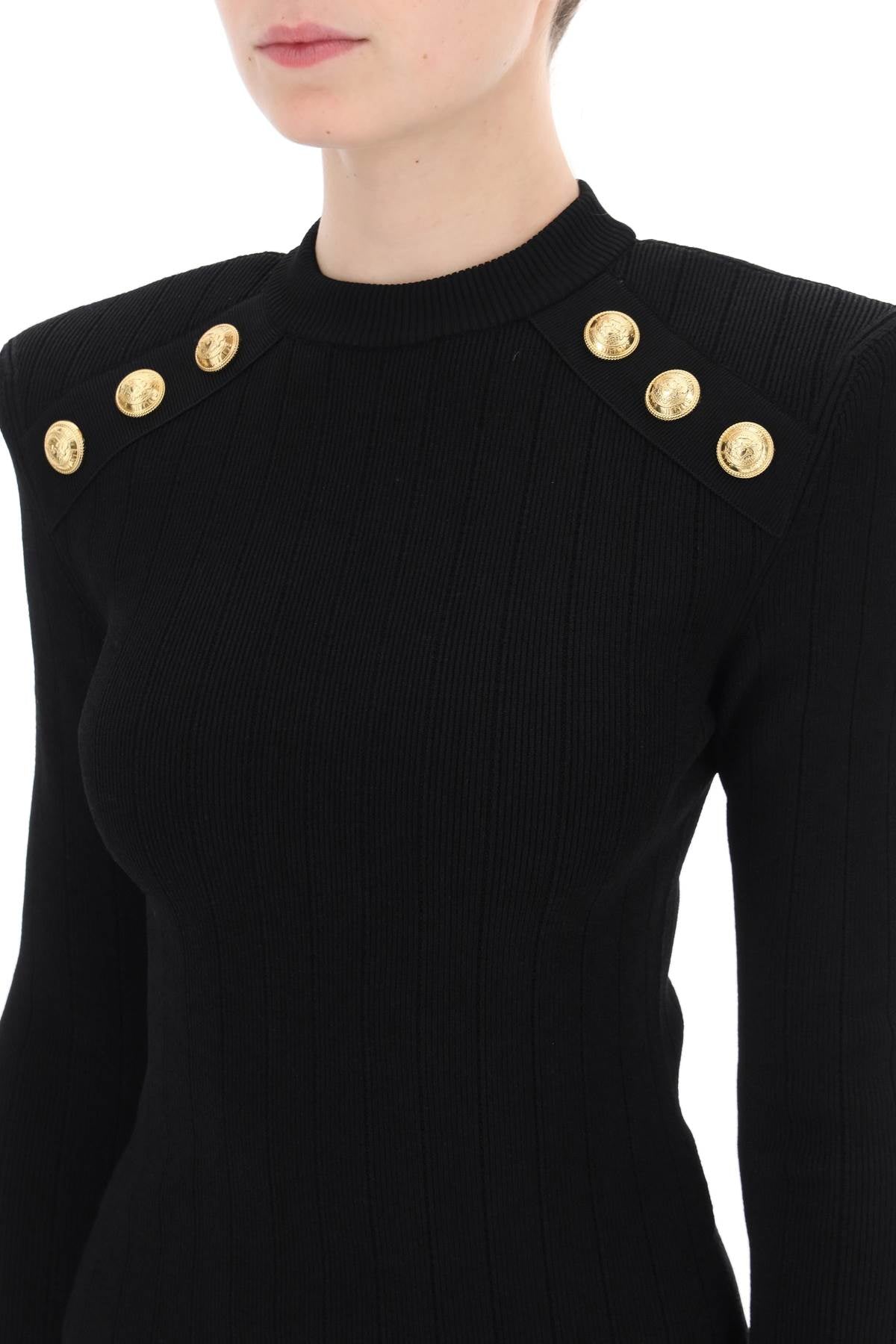 Balmain Balmain crew-neck sweater with buttons