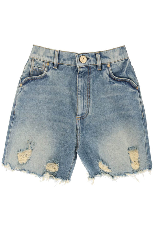 Balmain Balmain distressed denim shorts