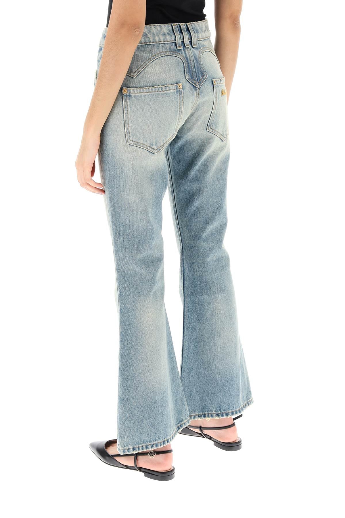 Balmain Balmain western-style crop bootcut jeans