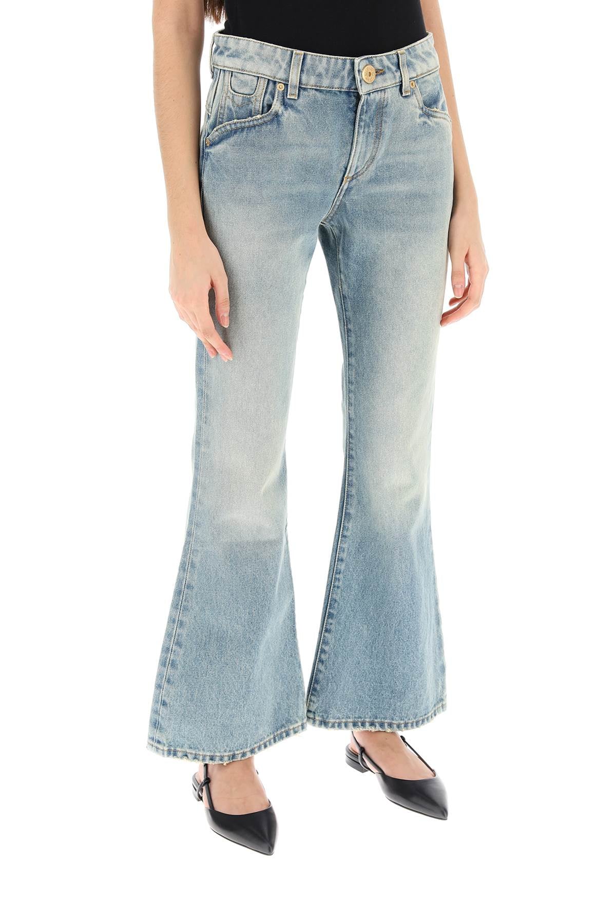 Balmain Balmain western-style crop bootcut jeans