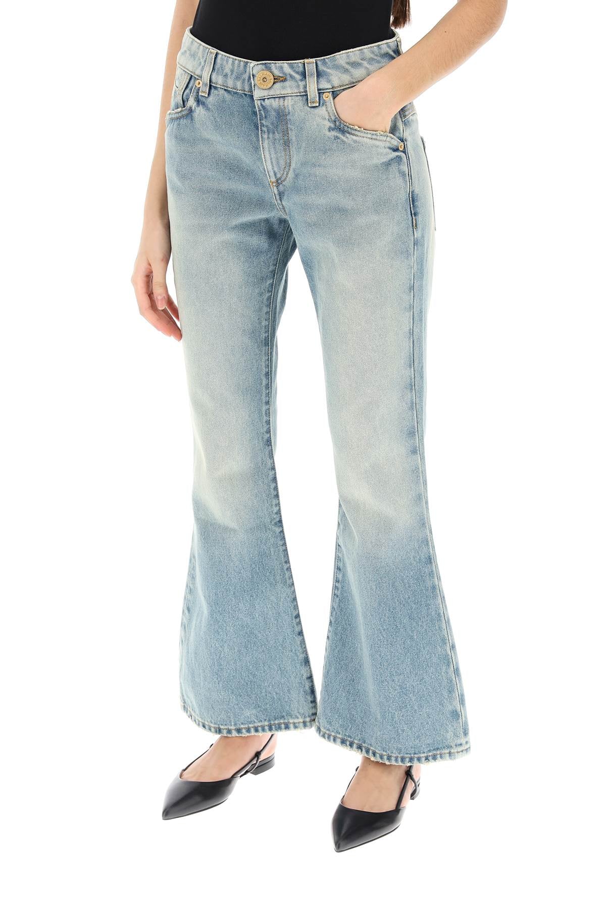 Balmain Balmain western-style crop bootcut jeans