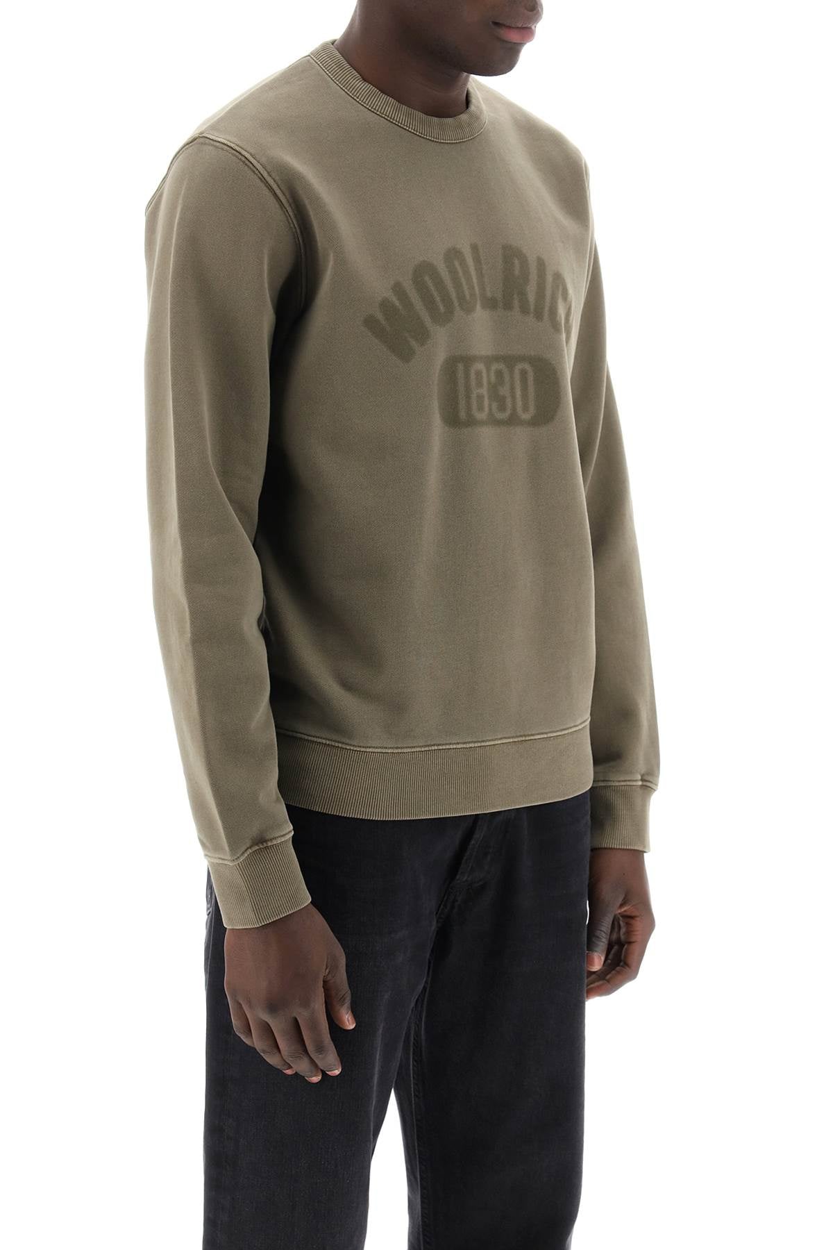 Woolrich Woolrich "سويت شيرت برقبة دائرية وشعار باهت