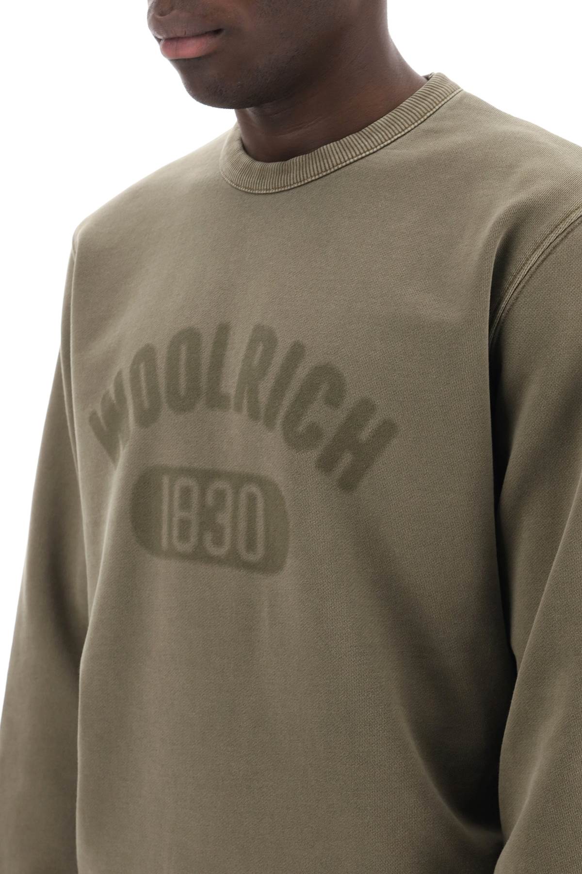 Woolrich Woolrich "سويت شيرت برقبة دائرية وشعار باهت