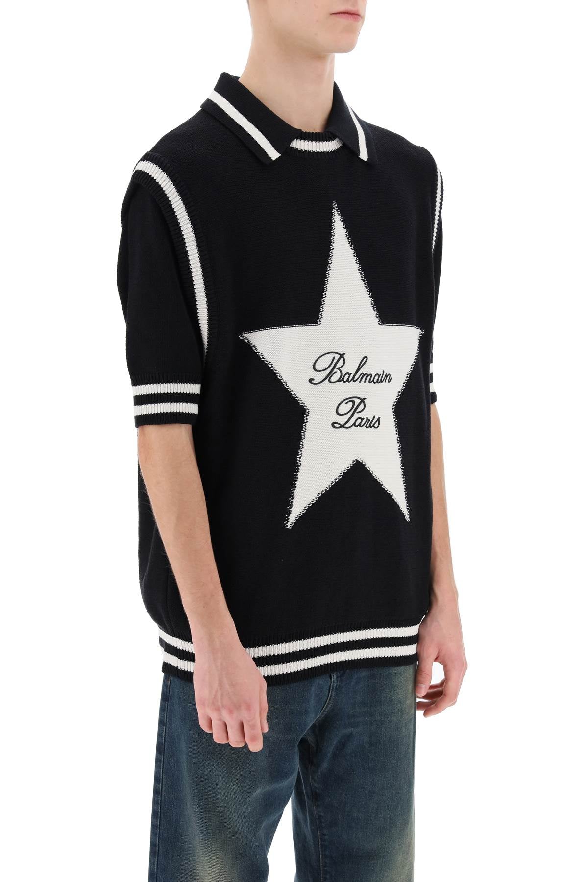 Balmain Balmain vest with star intarsia