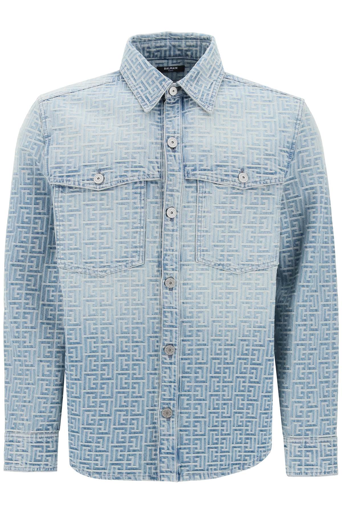 Balmain Balmain monogram denim overshirt