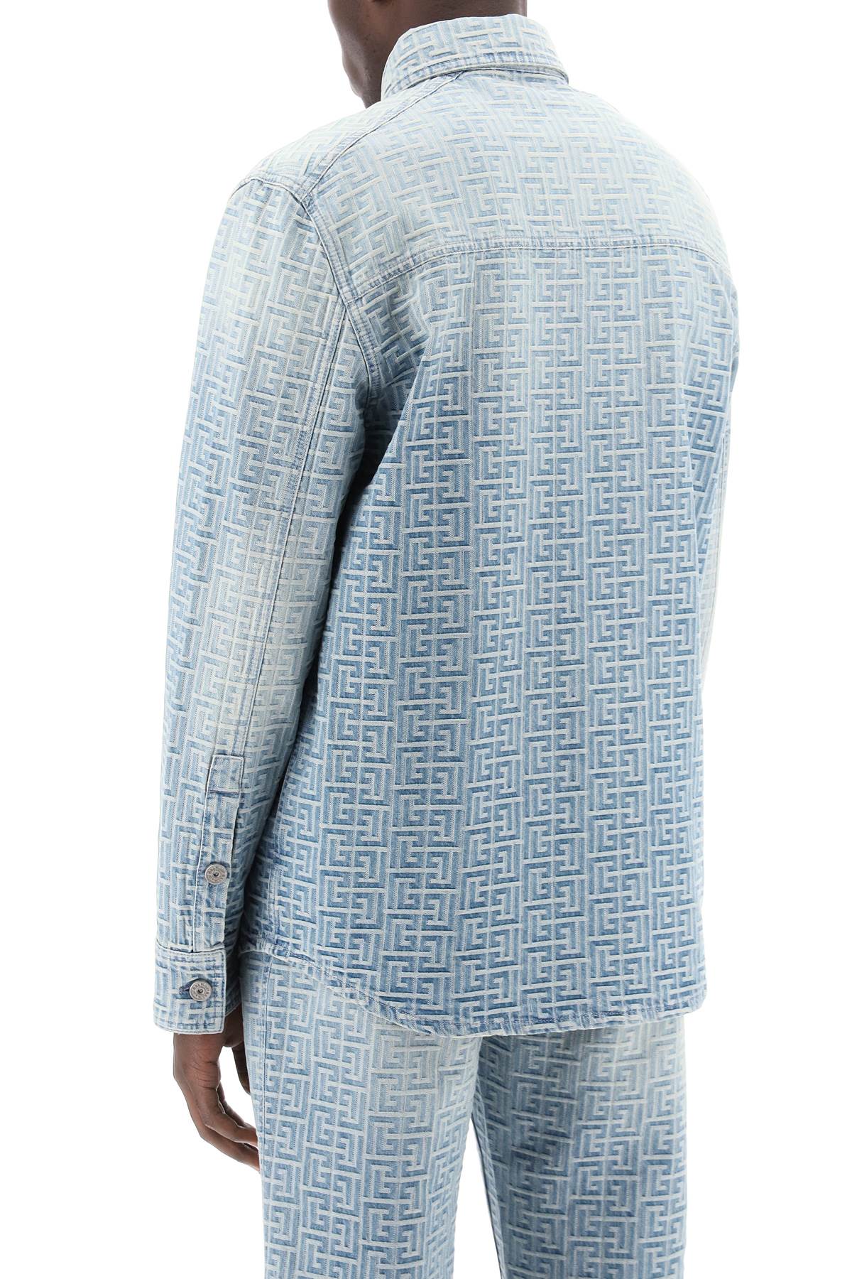 Balmain Balmain monogram denim overshirt