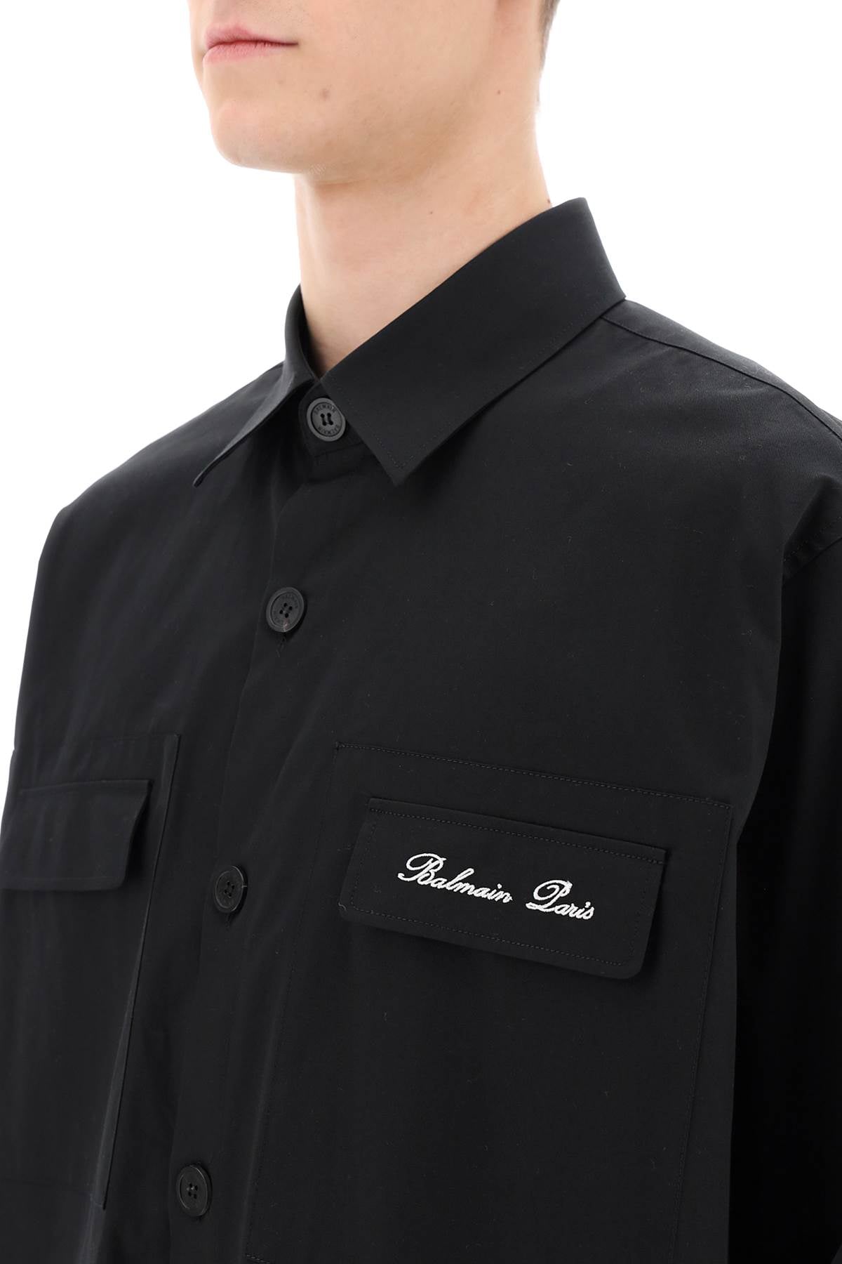 Balmain Balmain overshirt with logo embroidery