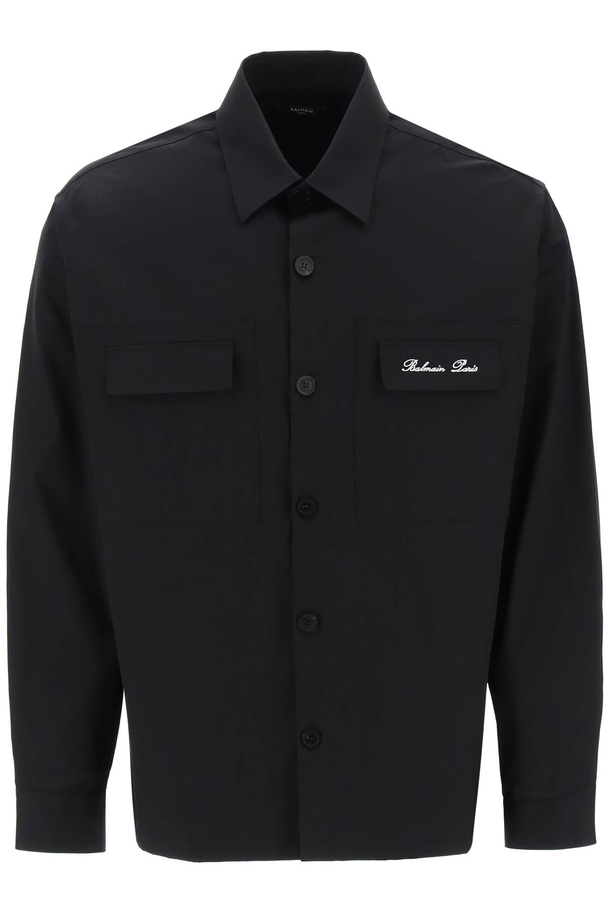 Balmain Balmain overshirt with logo embroidery