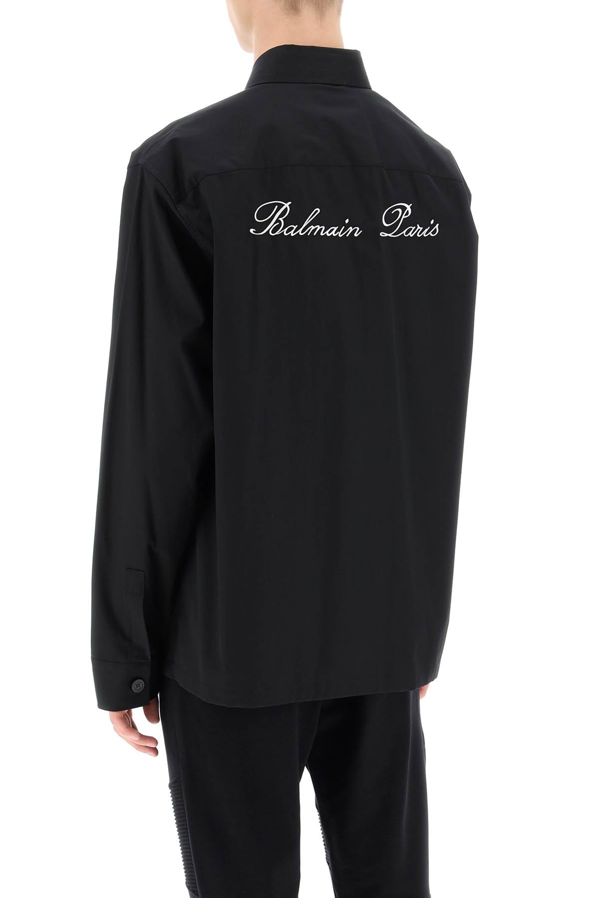 Balmain Balmain overshirt with logo embroidery