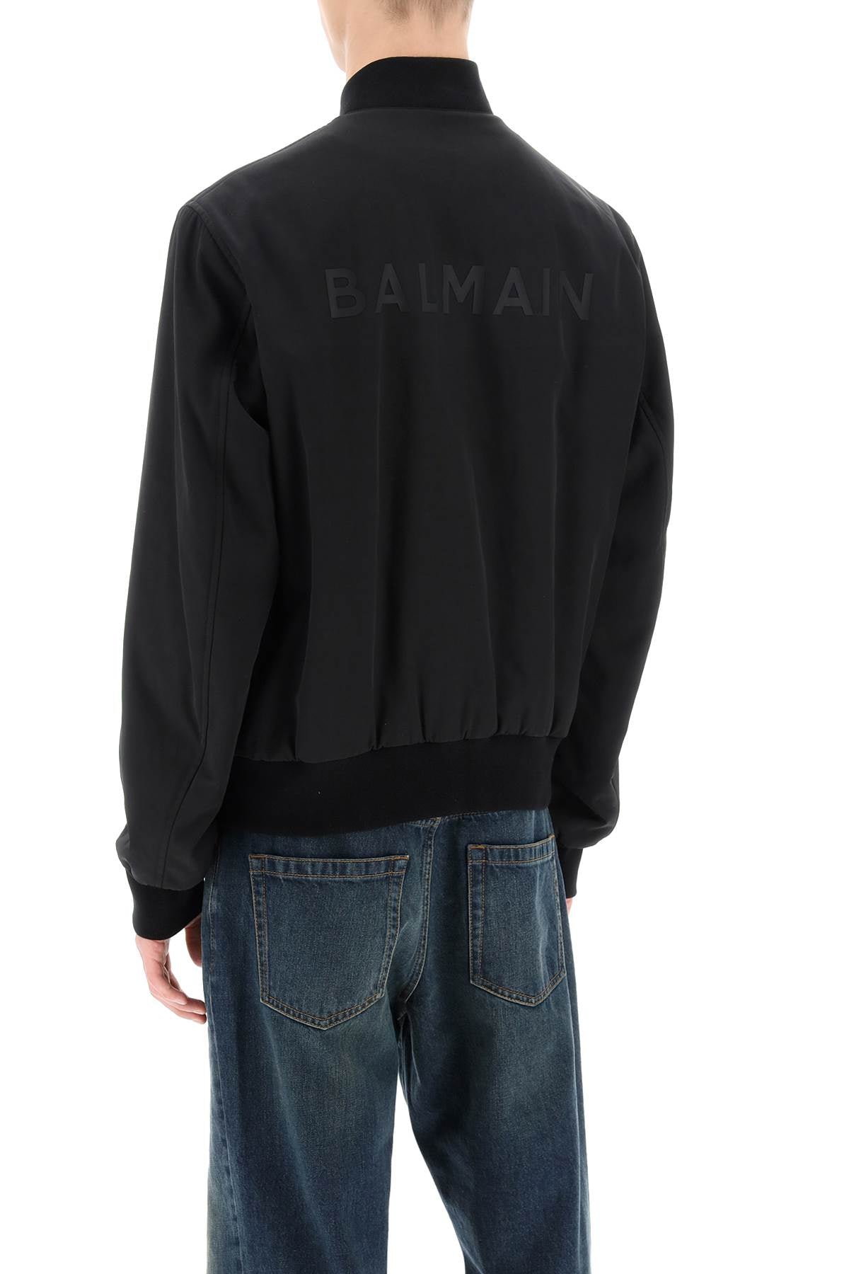 Balmain Balmain nylon bomber jacket with logo print