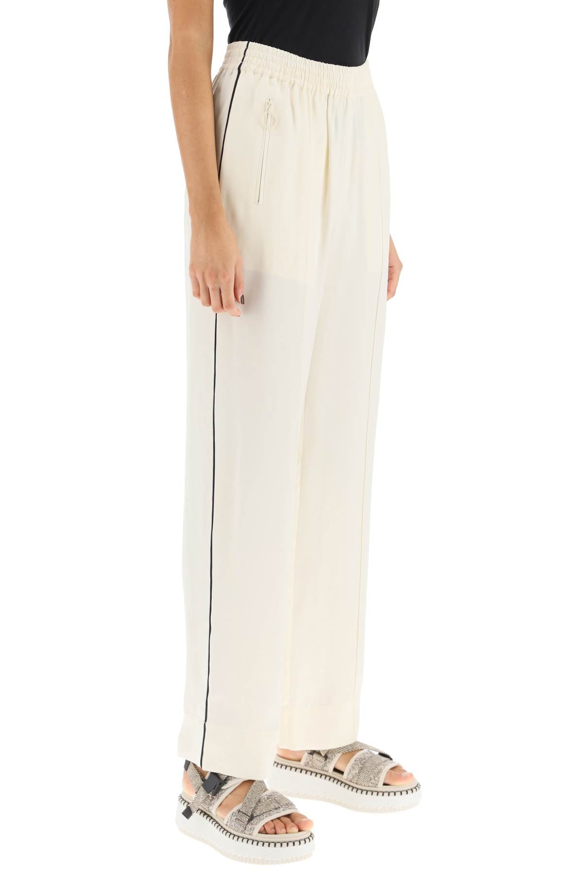 See By Chloe See by chloe piped satin pants