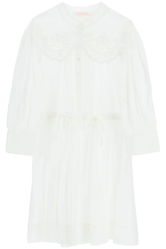 See By Chloe See by chloe embroidered shirt dress