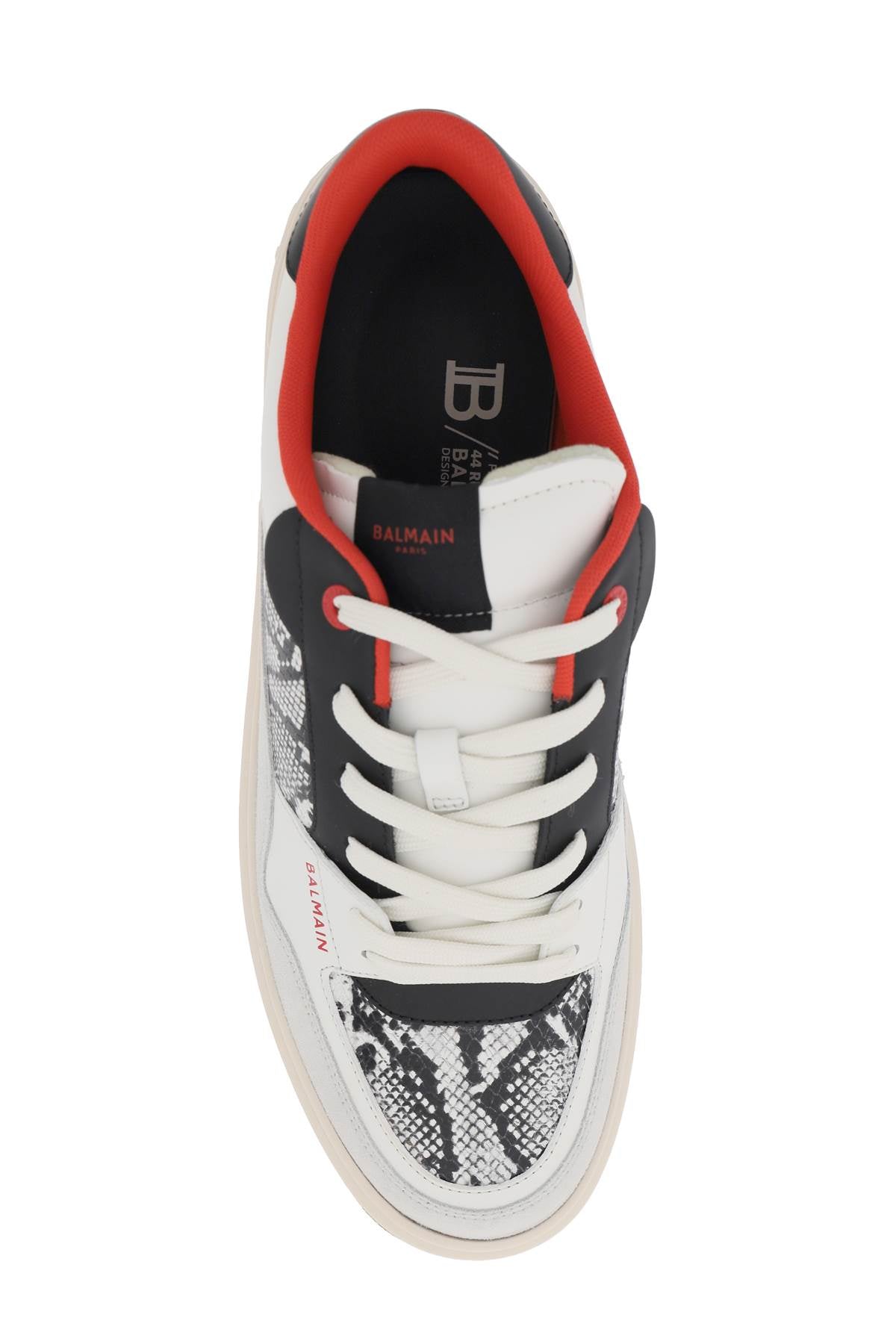 Balmain Balmain b-court flip sneakers in python-effect leather