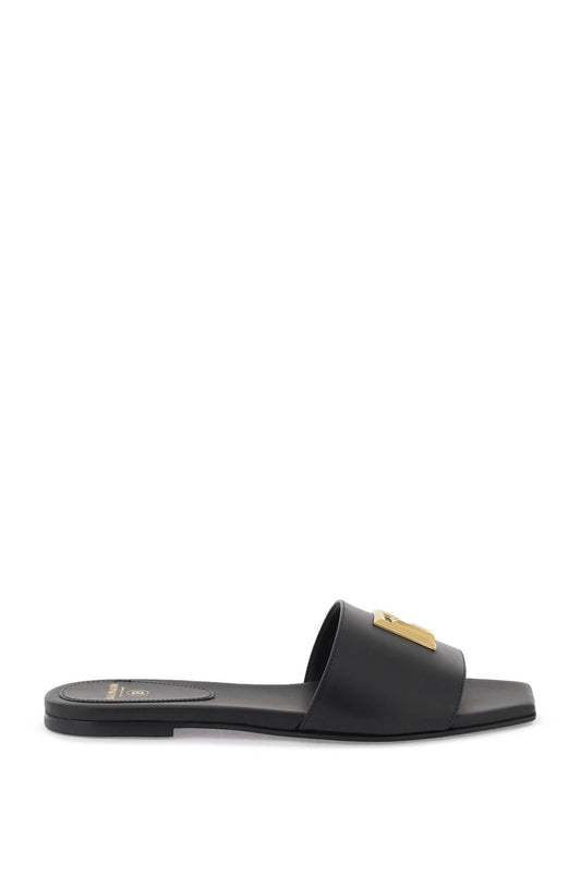 Balmain Balmain smooth leather dafne slides