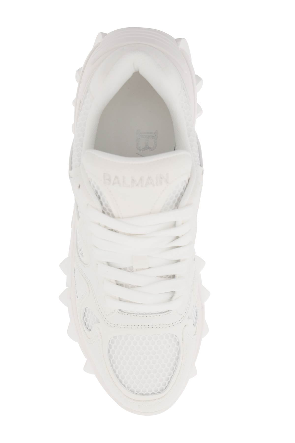 Balmain Balmain b-east leather and mesh sneakers