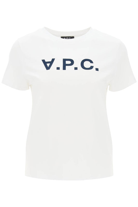 A.P.C. A.p.c. flocked logo t-shirt