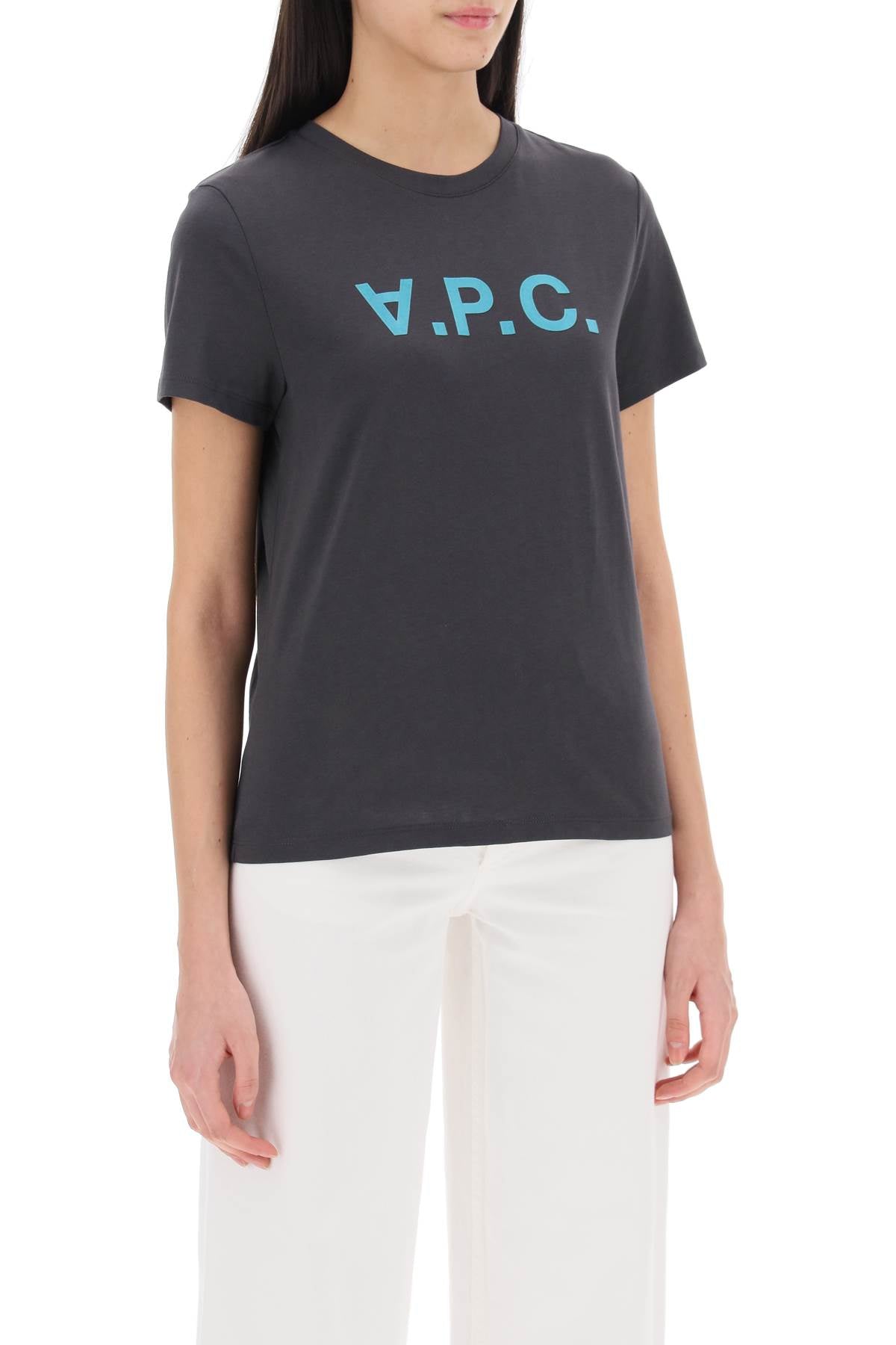 A.P.C. A.p.c. t-shirt with flocked vpc logo