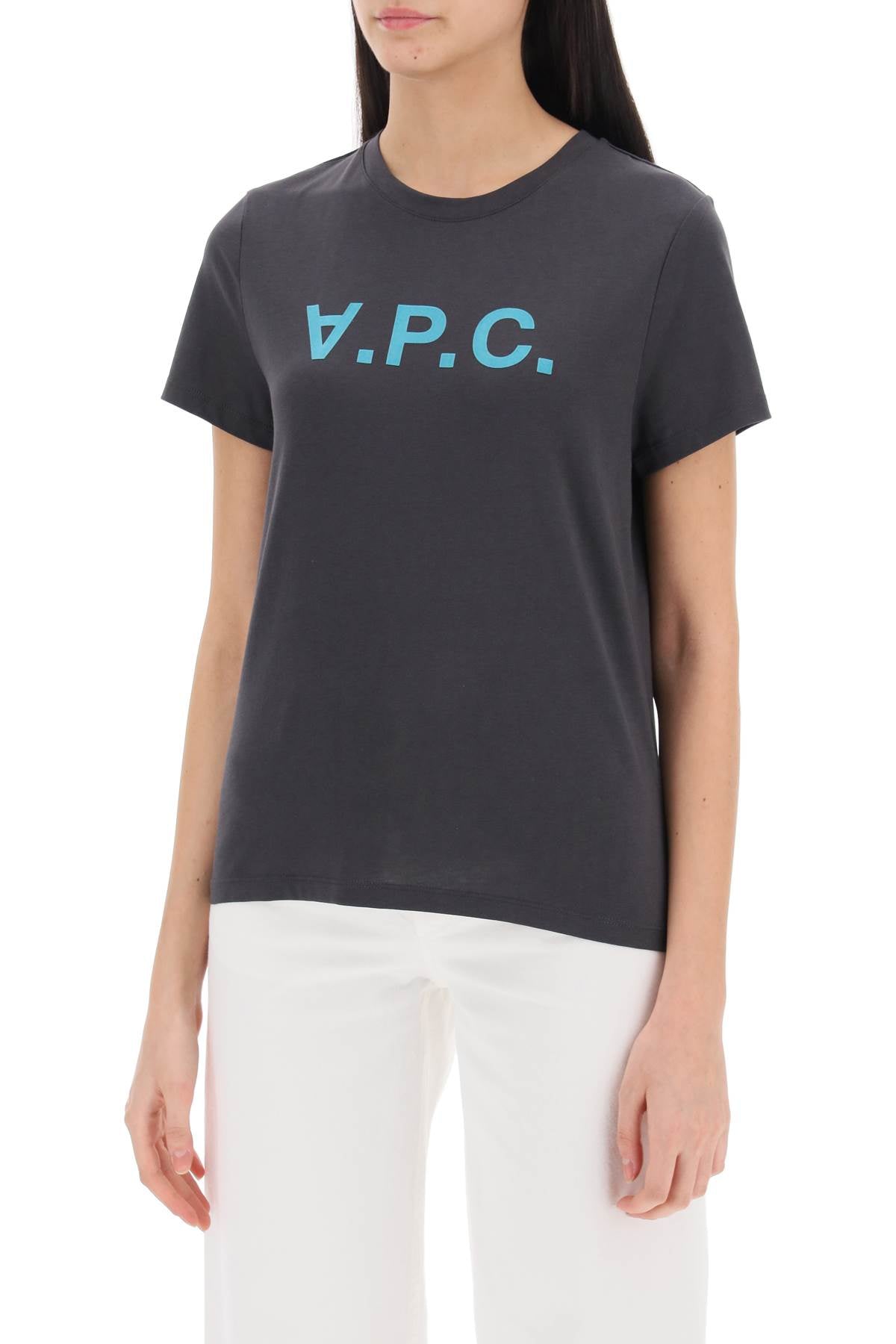 A.P.C. A.p.c. t-shirt with flocked vpc logo