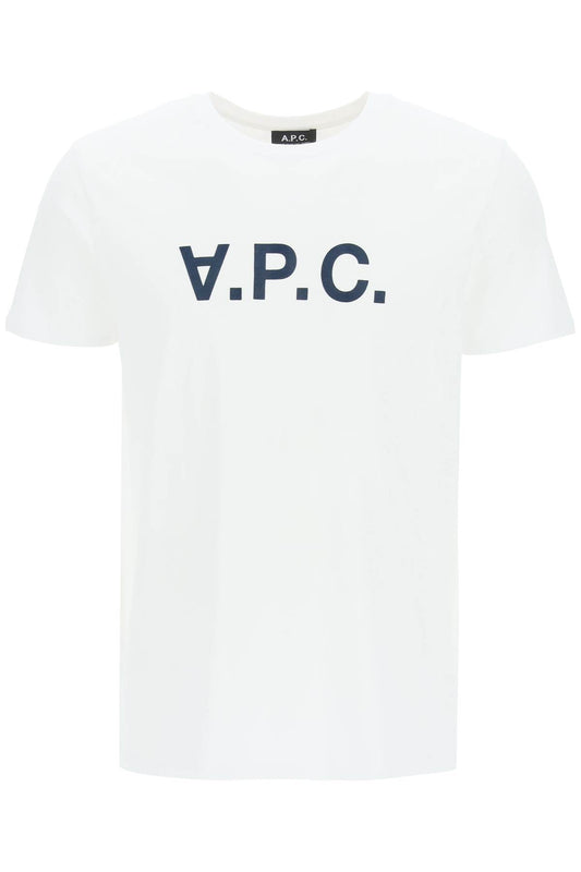 A.P.C. A.p.c. flocked v.p.c. logo t-shirt